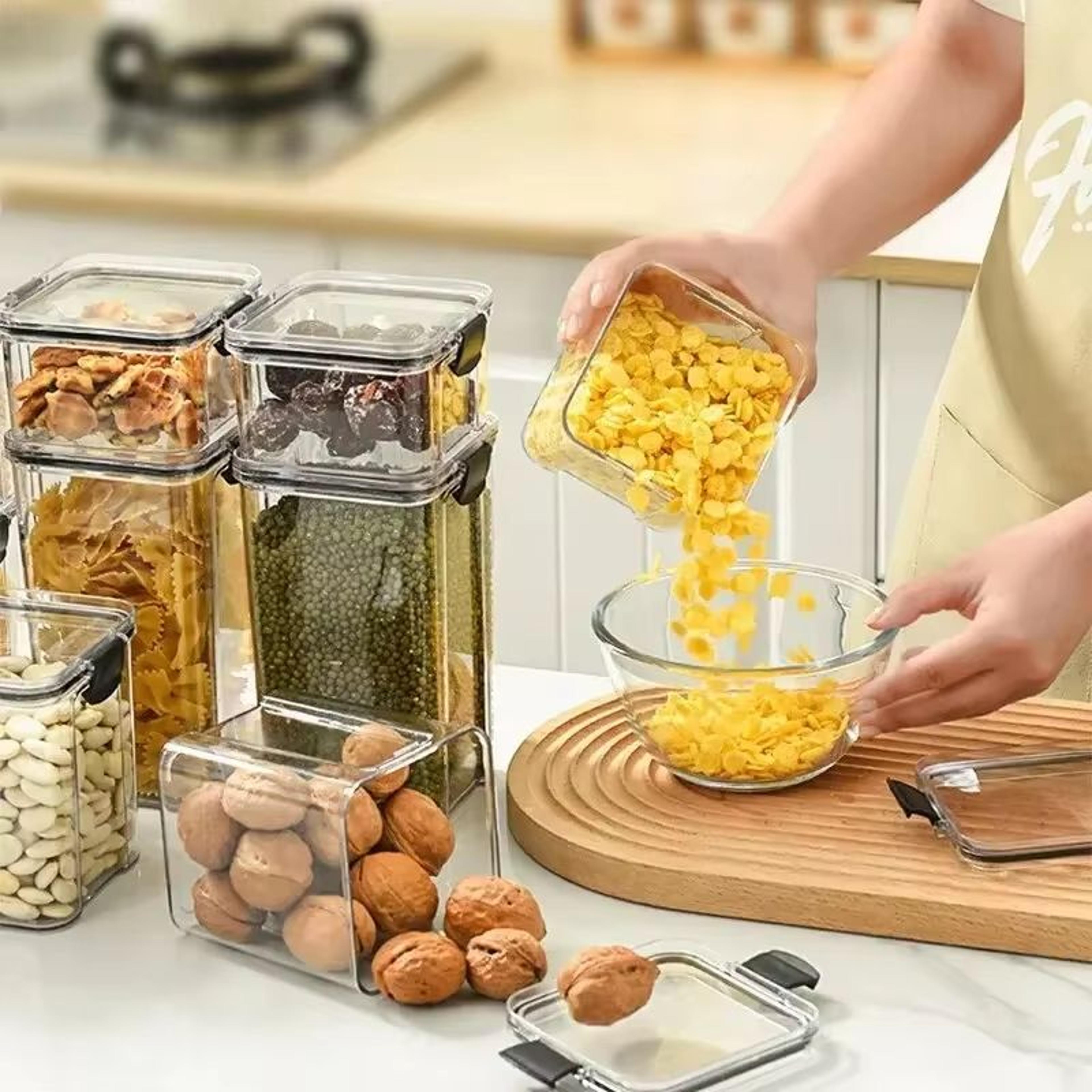 Airtight Multigrain Storage Box  MoistureProof Plastic Food Container For Snacks Dried Fruit  Kitch 1