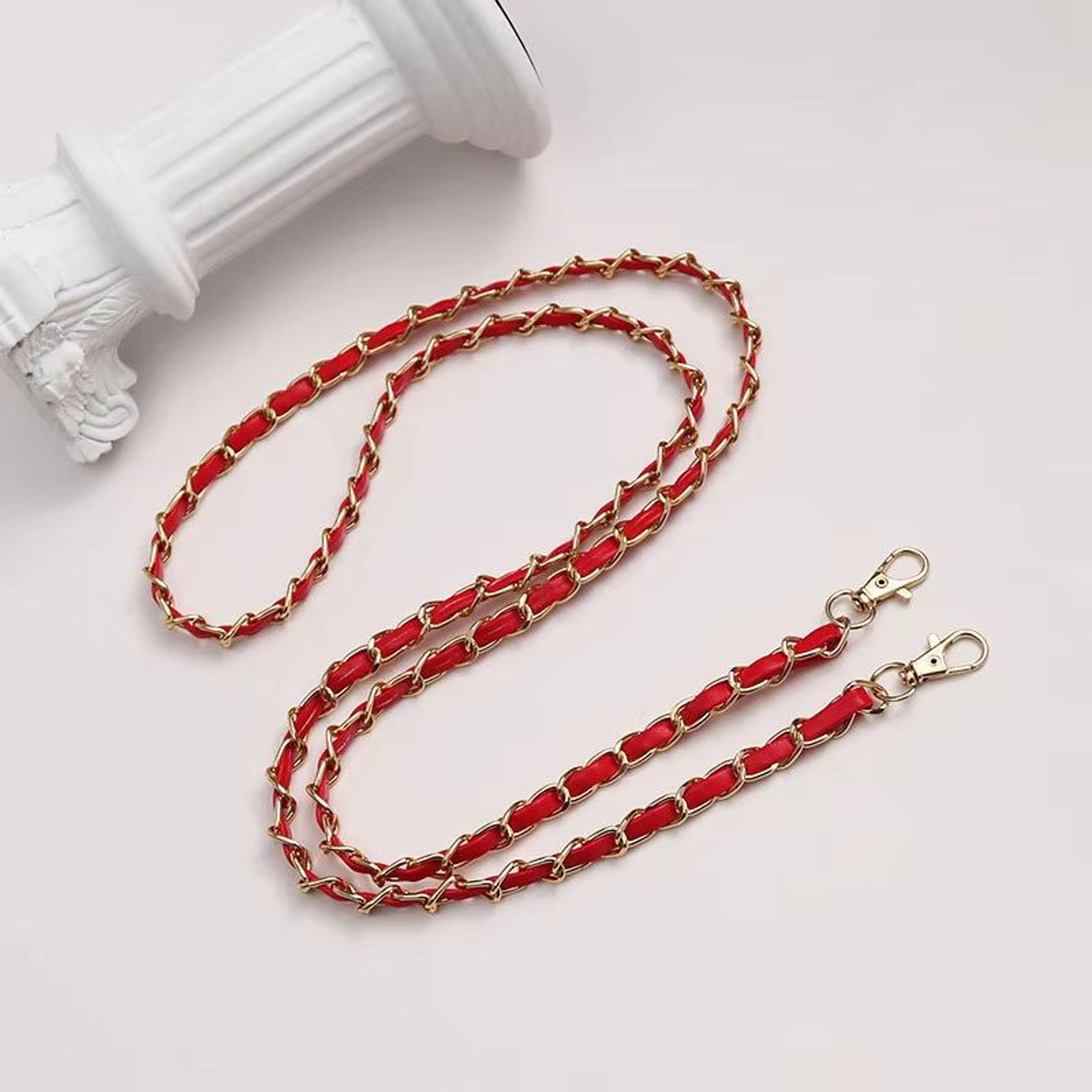 Luxury 120cm Leather Purse Chain Strap  Adjustable Crossbody Replacement Bag Chain For Women 21