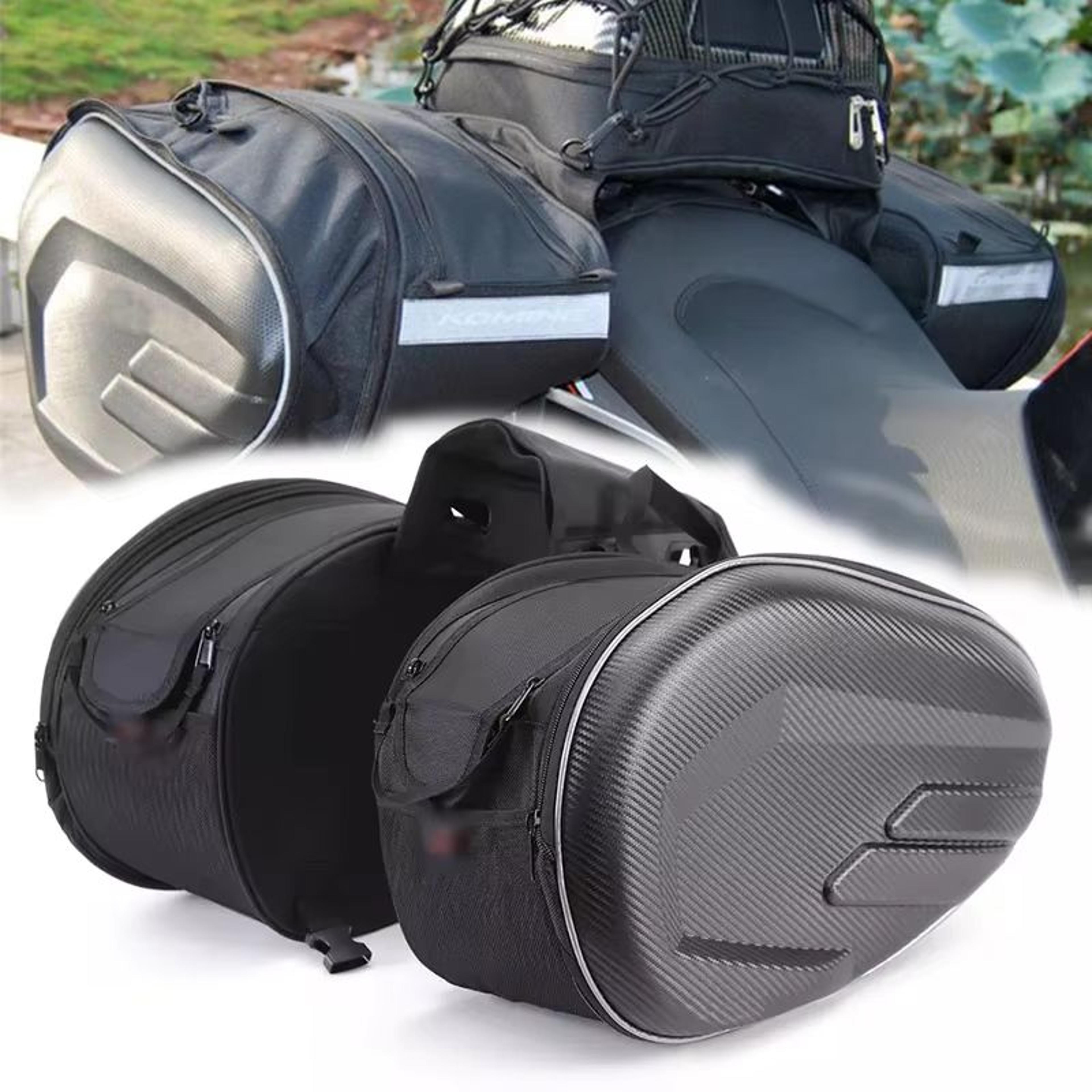 Universal Motorcycle Pannier Bags  Durable Side Luggage Storage Saddlebags 2PCS 0