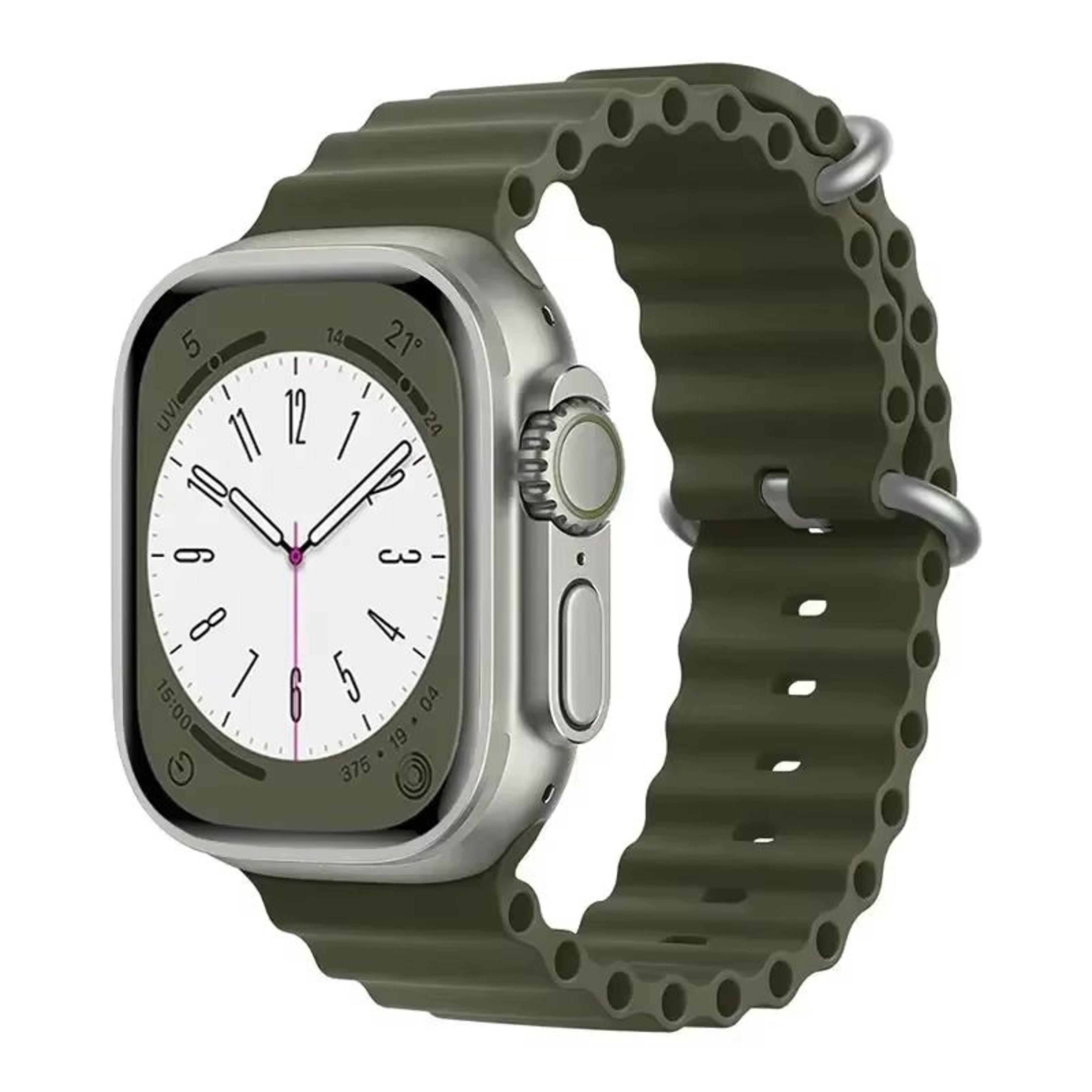 Silicone Ocean Band For Apple Watch  Premium Sport Strap For Series Ultra 2 10 9 8 7 6 SE 3849mm 21