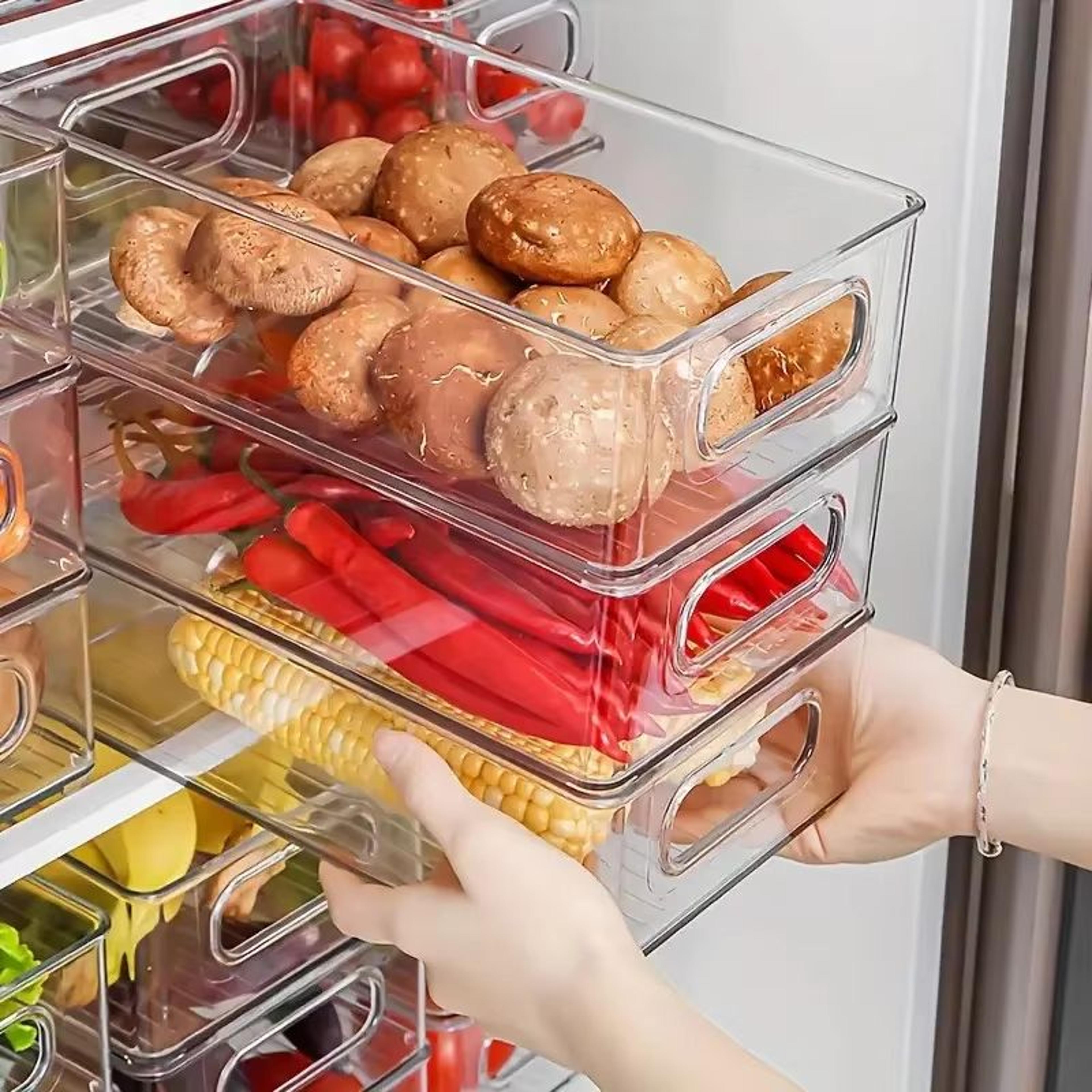 Transparent Refrigerator Organizer Box  Durable EasytoClean Food Storage Container For Fruits Veget 6