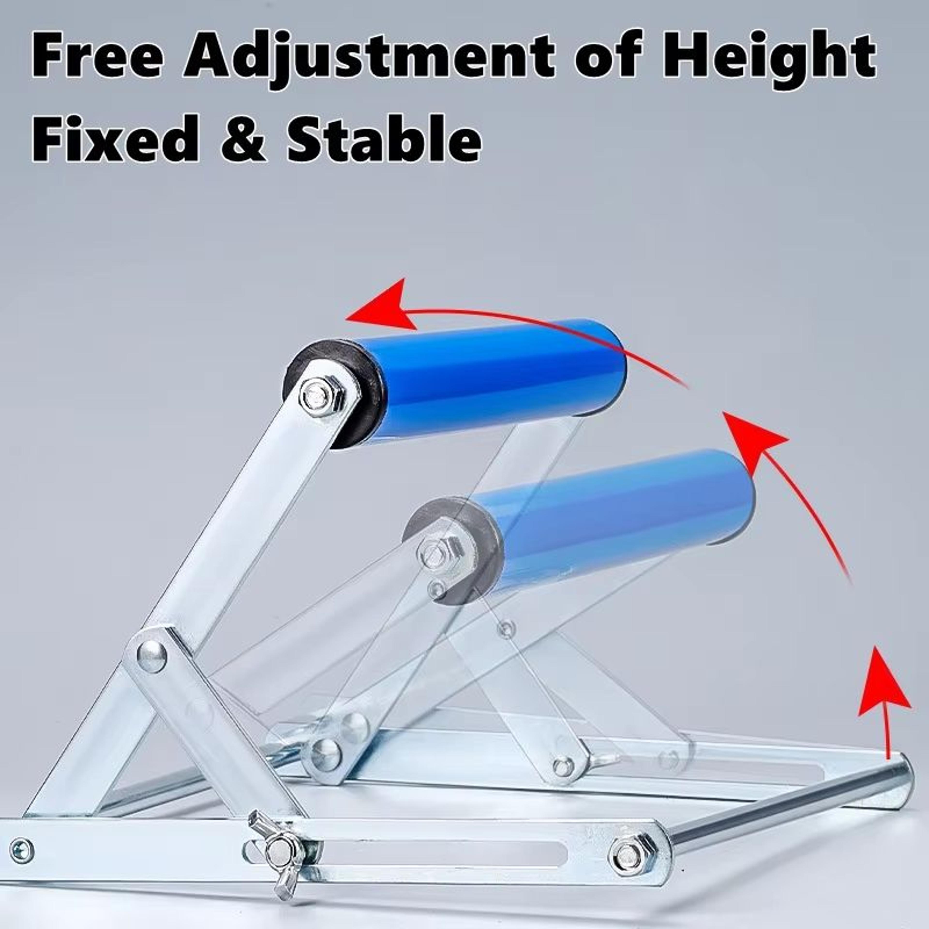Adjustable Height Roller Stand For Table Saw  Miter Saw  HeavyDuty Woodworking Support Frame For Cu 4