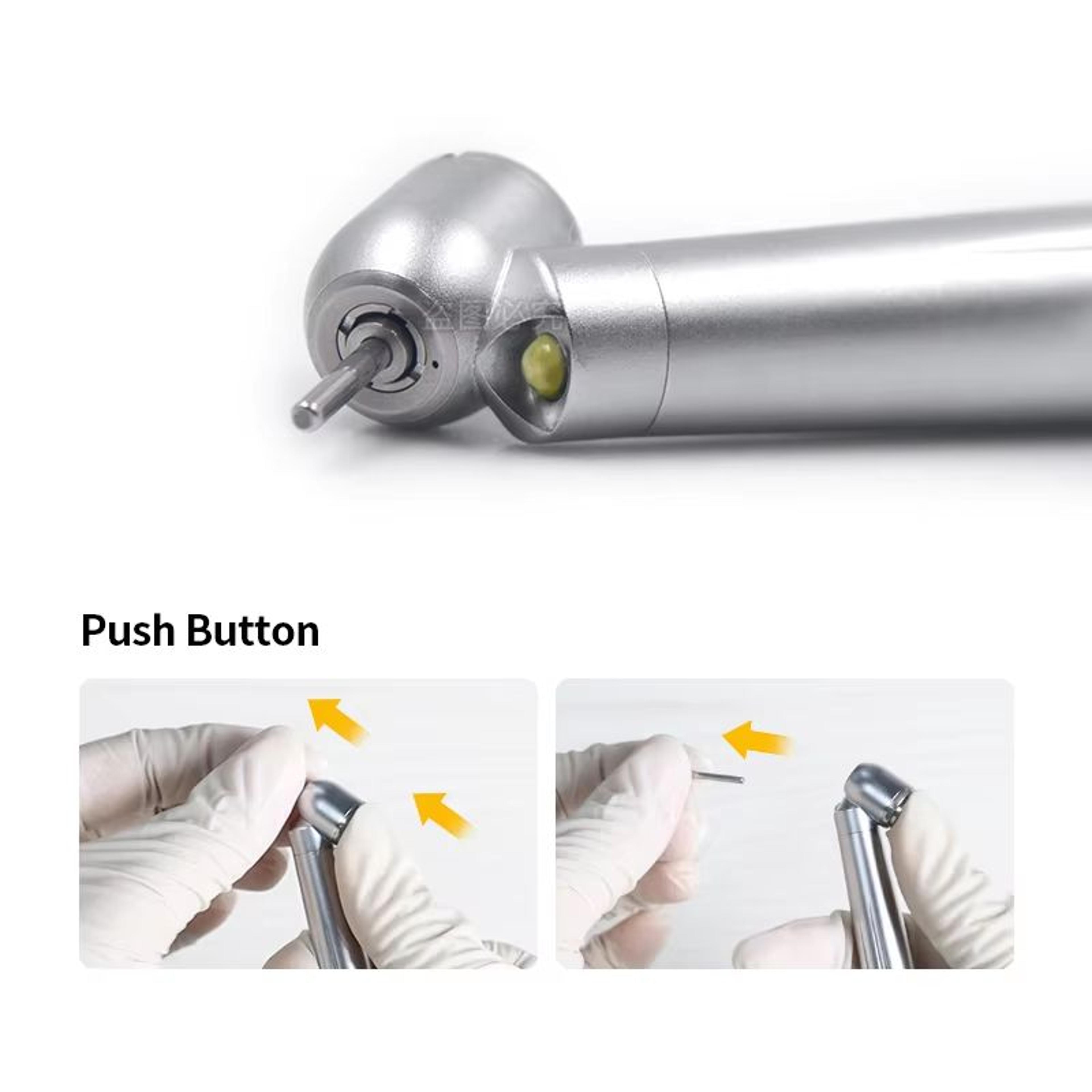 Dental 45 LED HighSpeed Handpiece  Push Button EGenerator With Water Spray 3