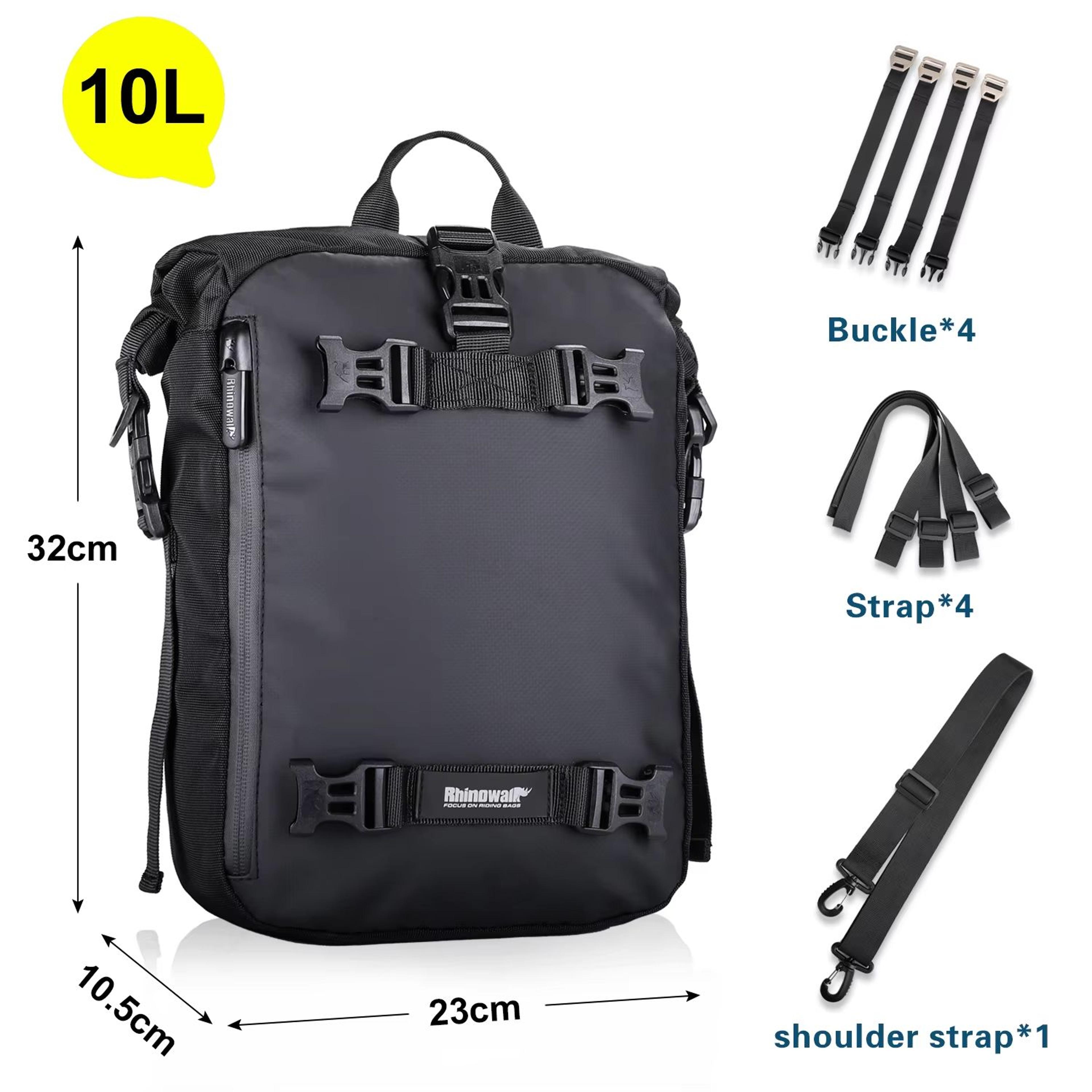 Rhinowalk Waterproof Motorcycle Tail Bag 30L  Expandable Rear Seat  Saddle Luggage For Touring Comm 6