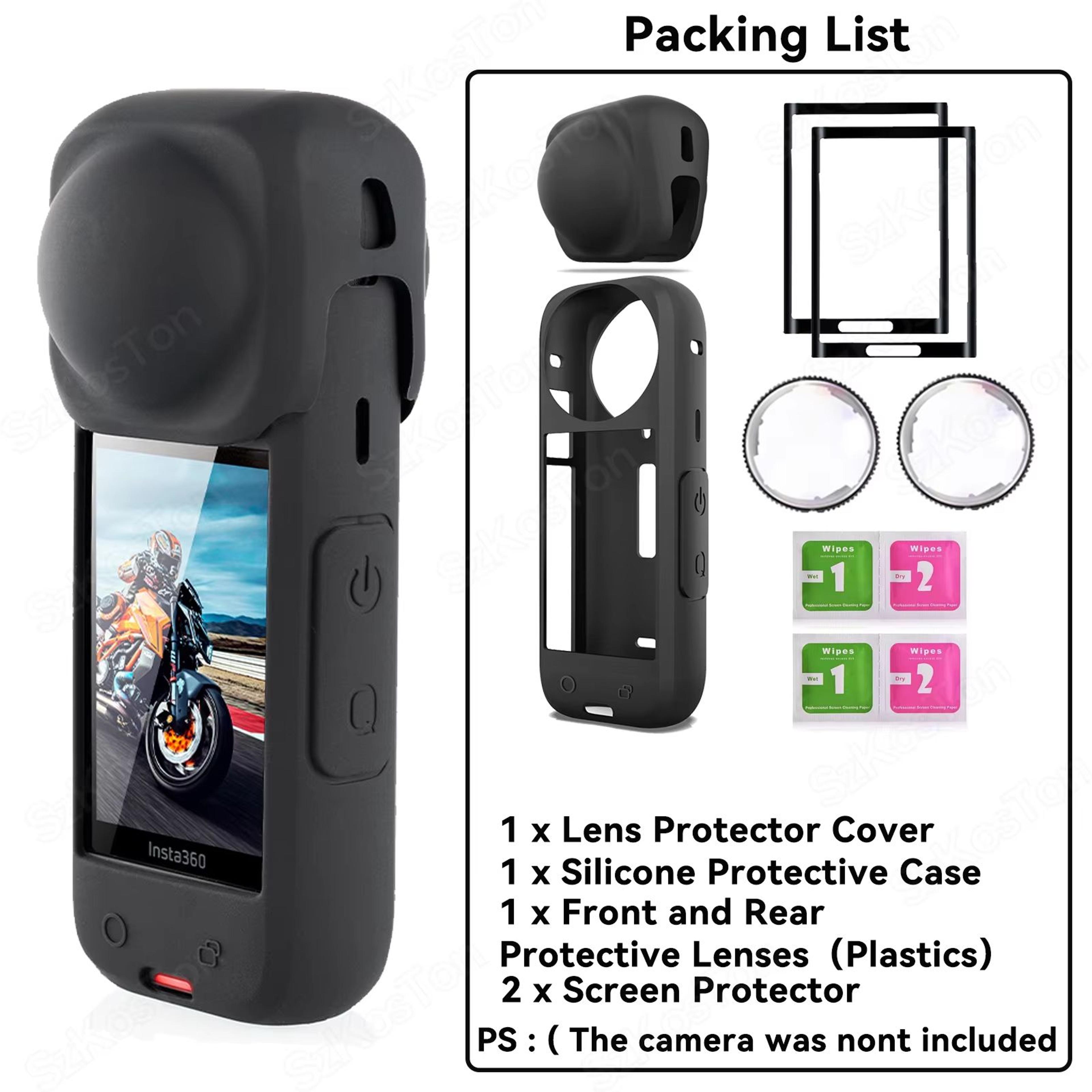 Lens Protection Kit For Insta360 X5X4  AntiScratch Lens Guards Screen Protector Film  Storage Bag 10