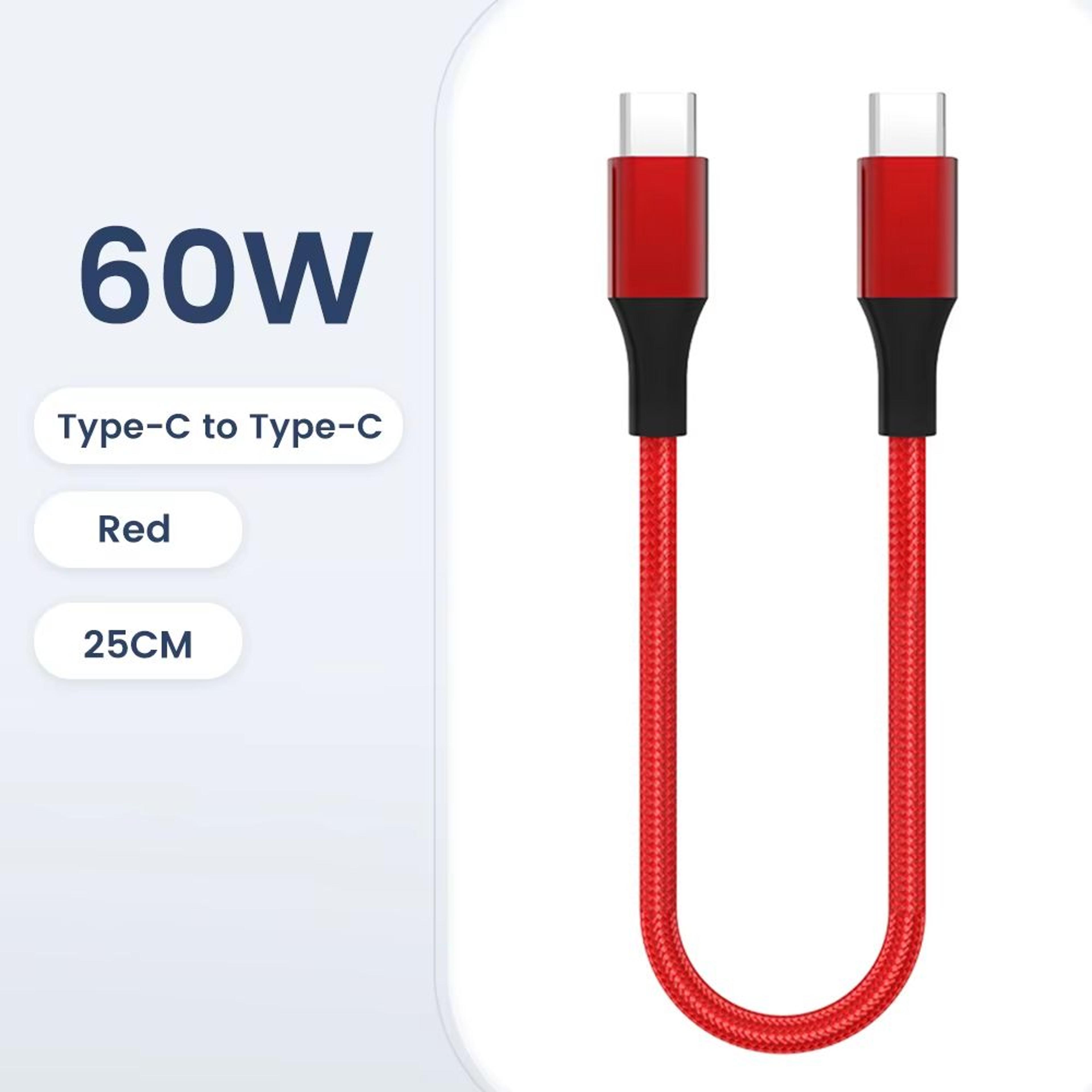 025m Short TypeC USB Fast Charging Cable  Portable Data Cable For IPhone Power Bank  Android Device 14