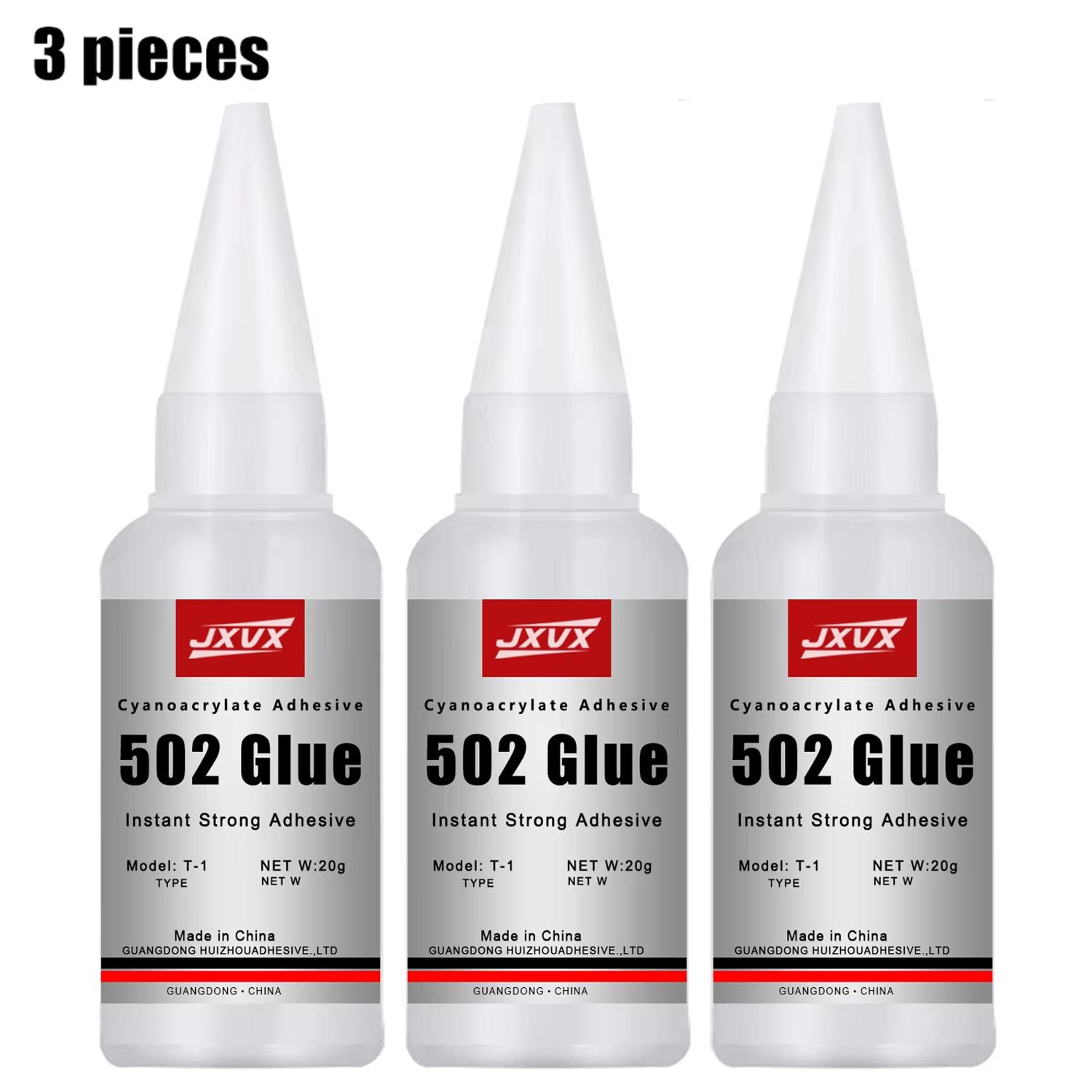 JXVX Super Bond 502 Instant Glue  QuickDrying Super Glue For Leather Wood Metal  Rubber 6