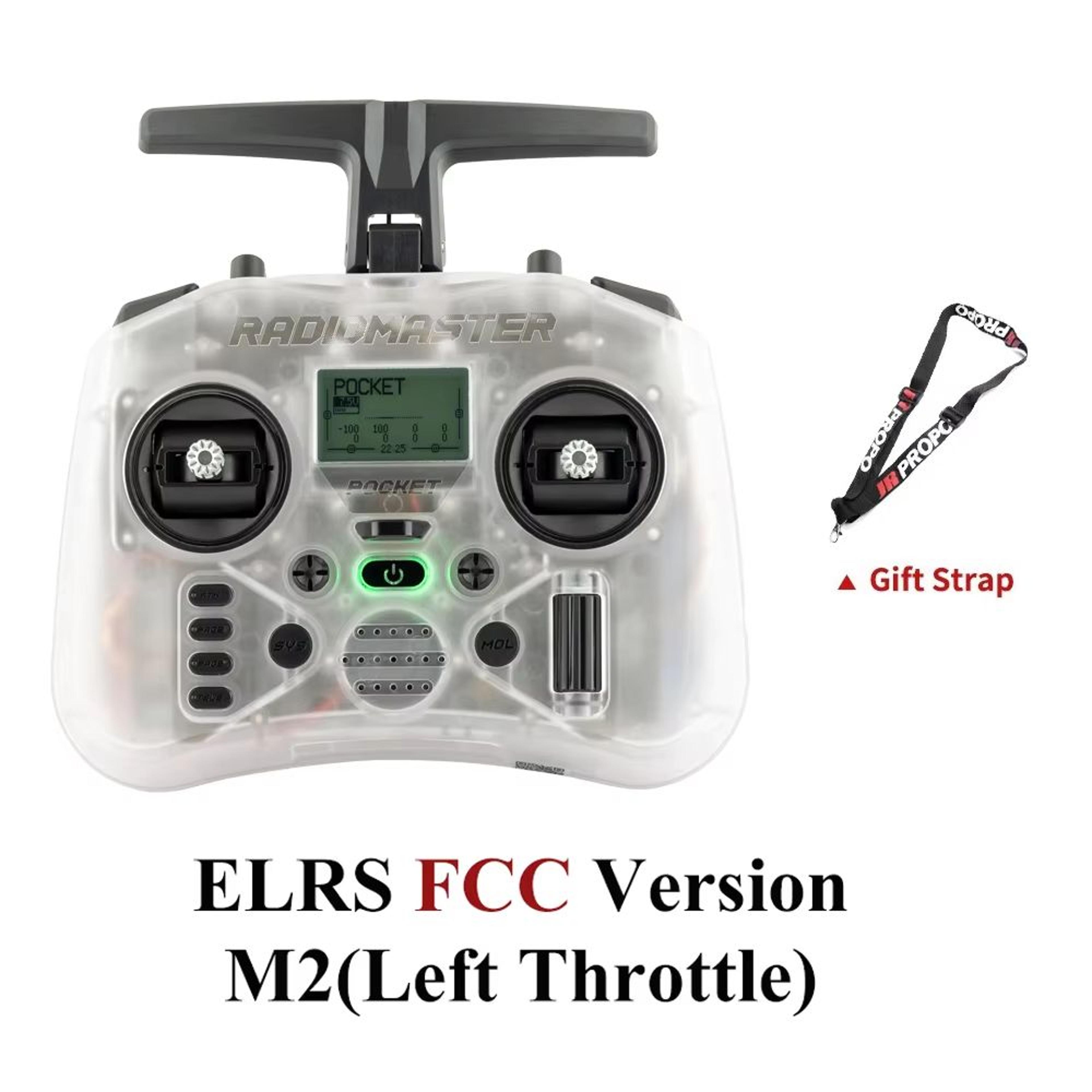 Radiomaster Pocket EdgeTX 24G LeftHanded Throttle Radio Controller 24