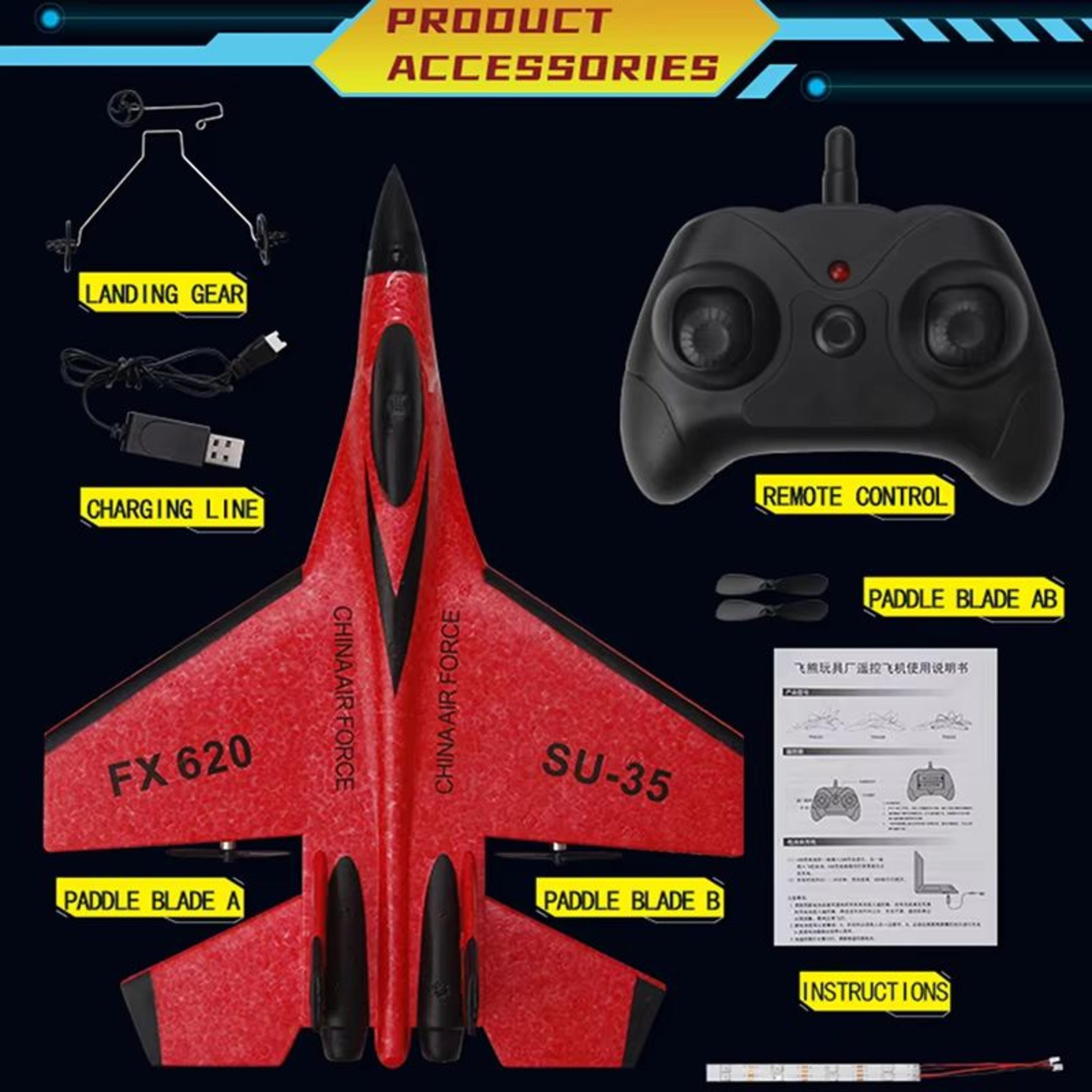 RC SU35 Foam Fighter Plane  24G Remote Control Aircraft For Kids 5