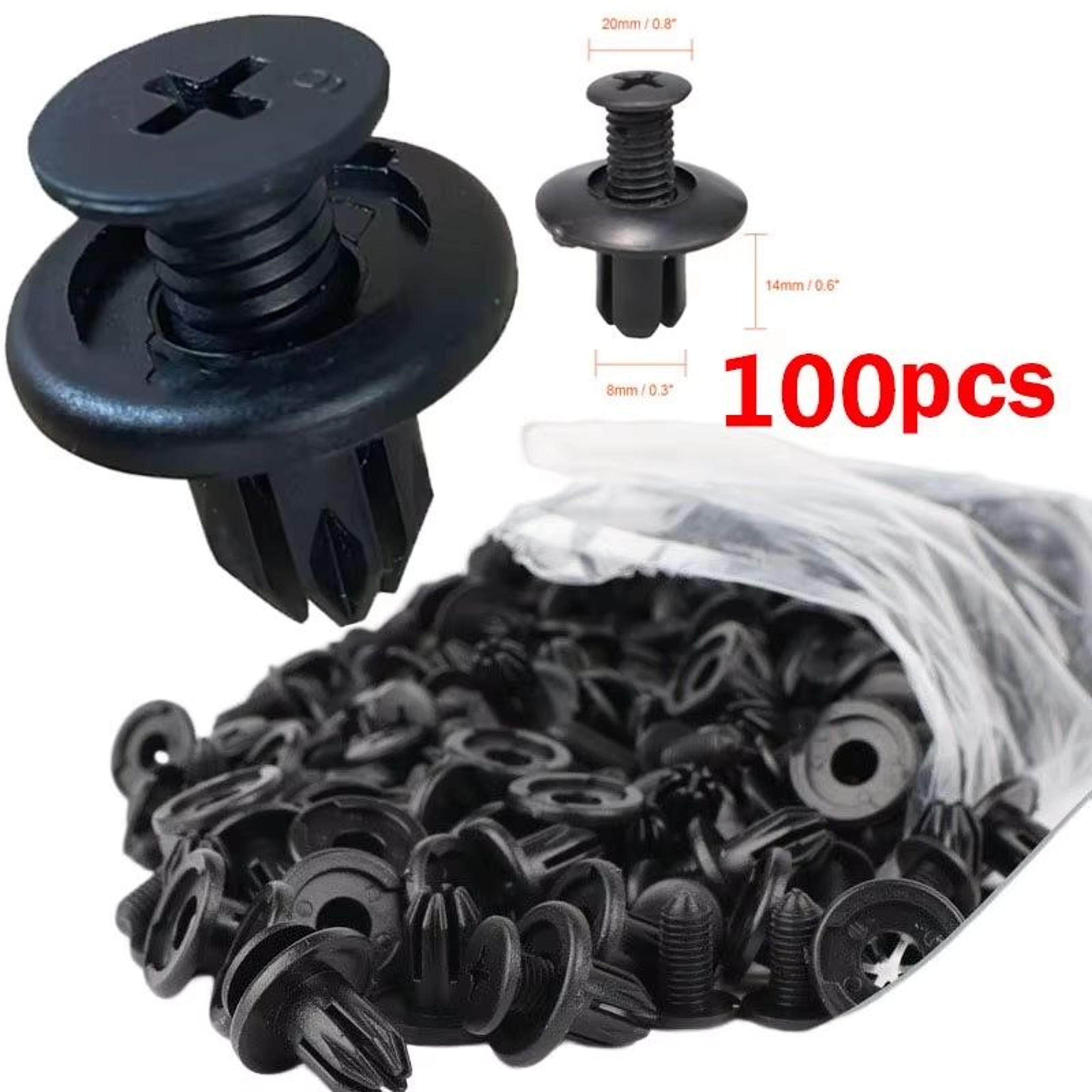 Universal 8mm Plastic Car Rivet Fasteners  Durable Fender  Bumper Clips For Toyota Kia Nissan And Y 8