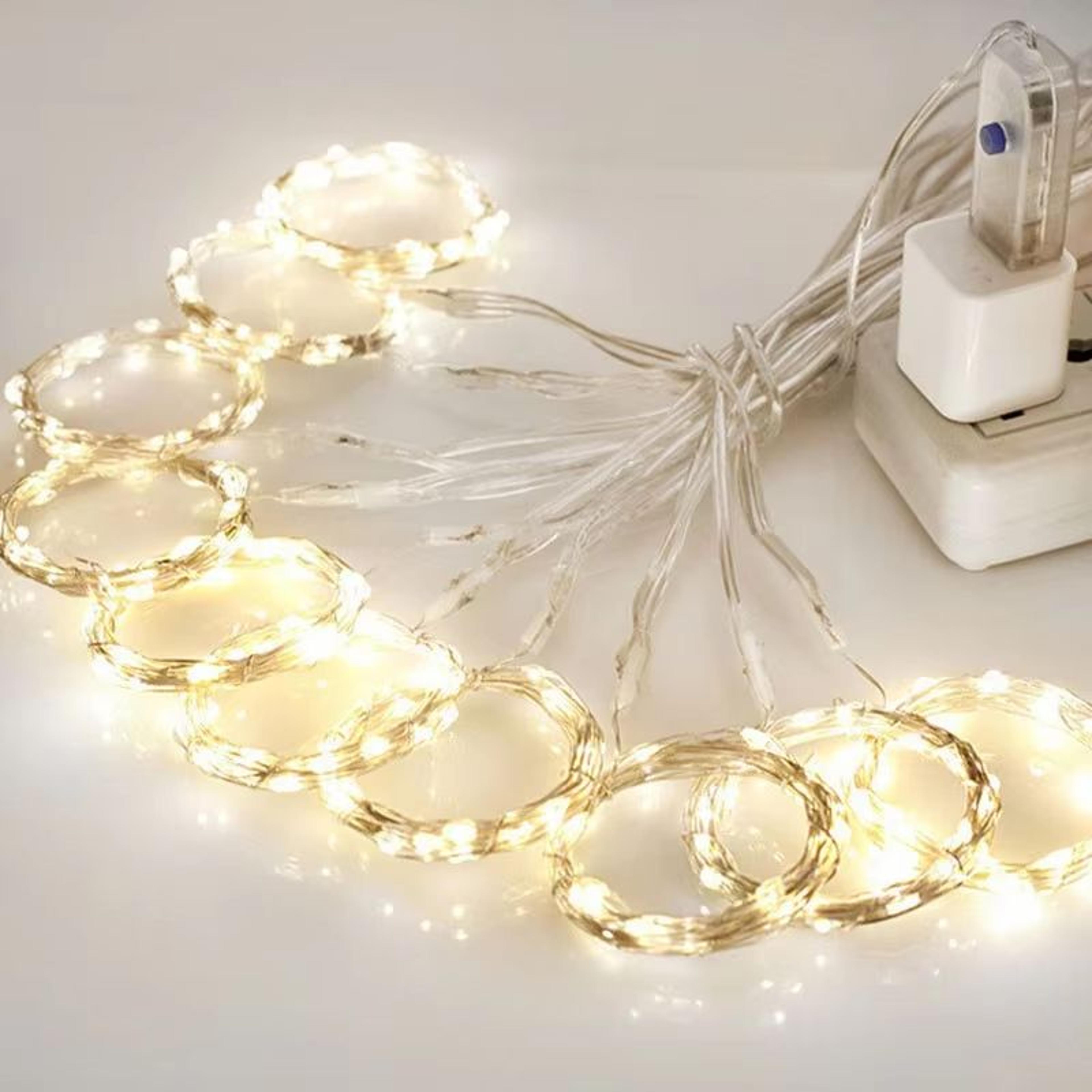 3M LED Curtain Fairy Lights  Warm  Festive Icicle String Lights For Christmas Weddings And Home Dec 3