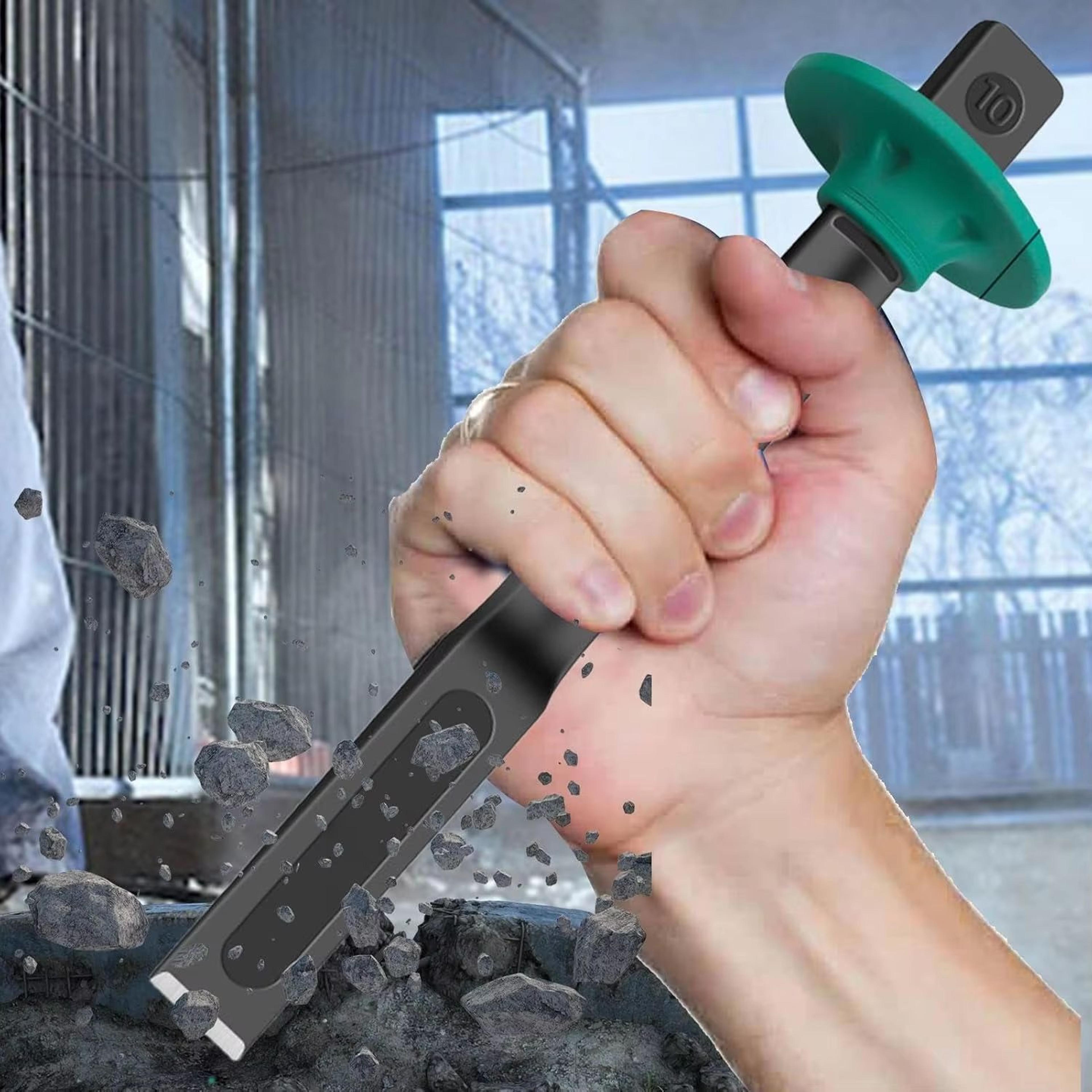 ForgeMaster HeavyDuty Flat Chisel With Hand Guard  Chrome Vanadium Steel Masonry  Concrete Cutting  0