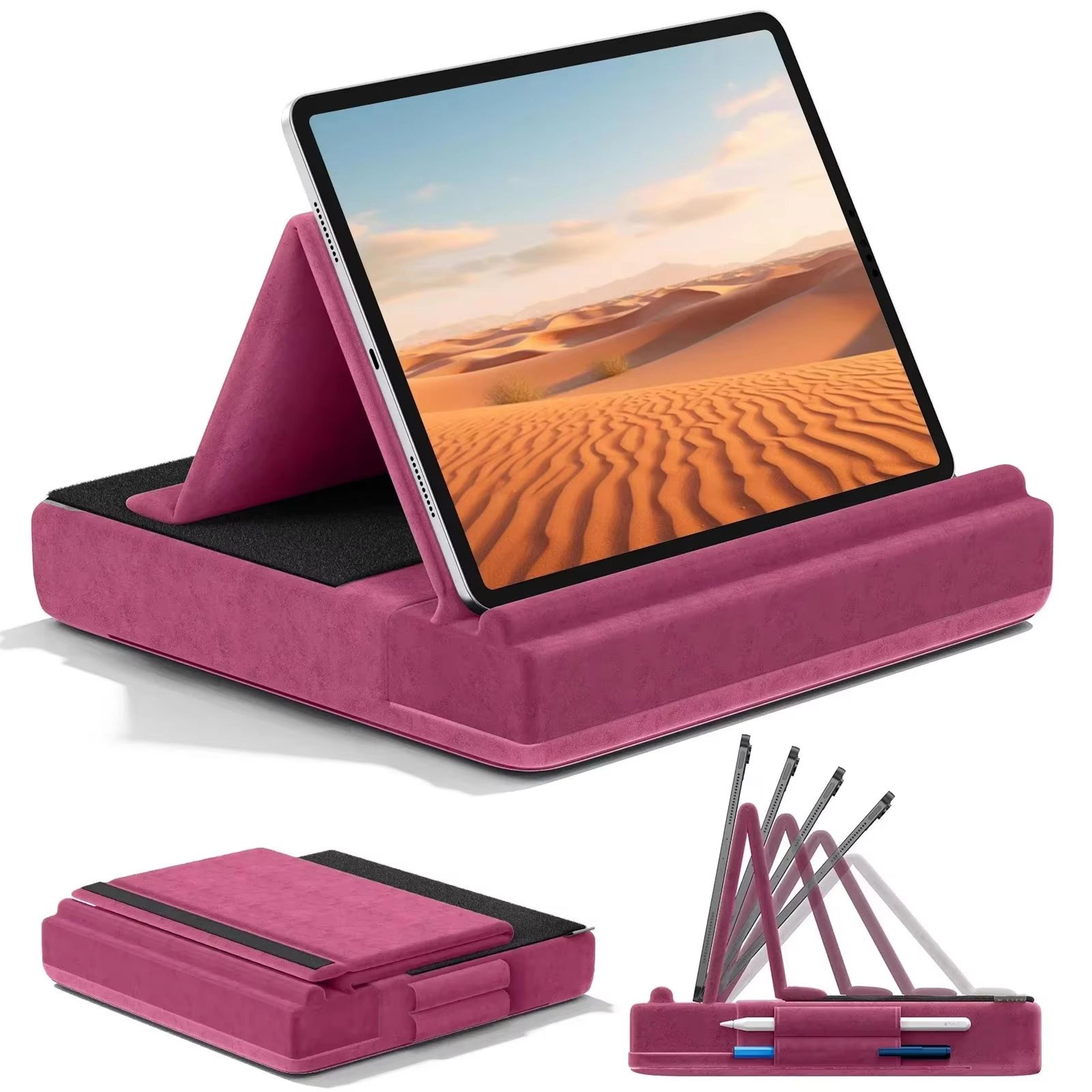 ComfyView Upgraded Tablet Pillow Stand  MultiAngle IPad Holder With Stylus Dock For Lap Bed  Desk 0