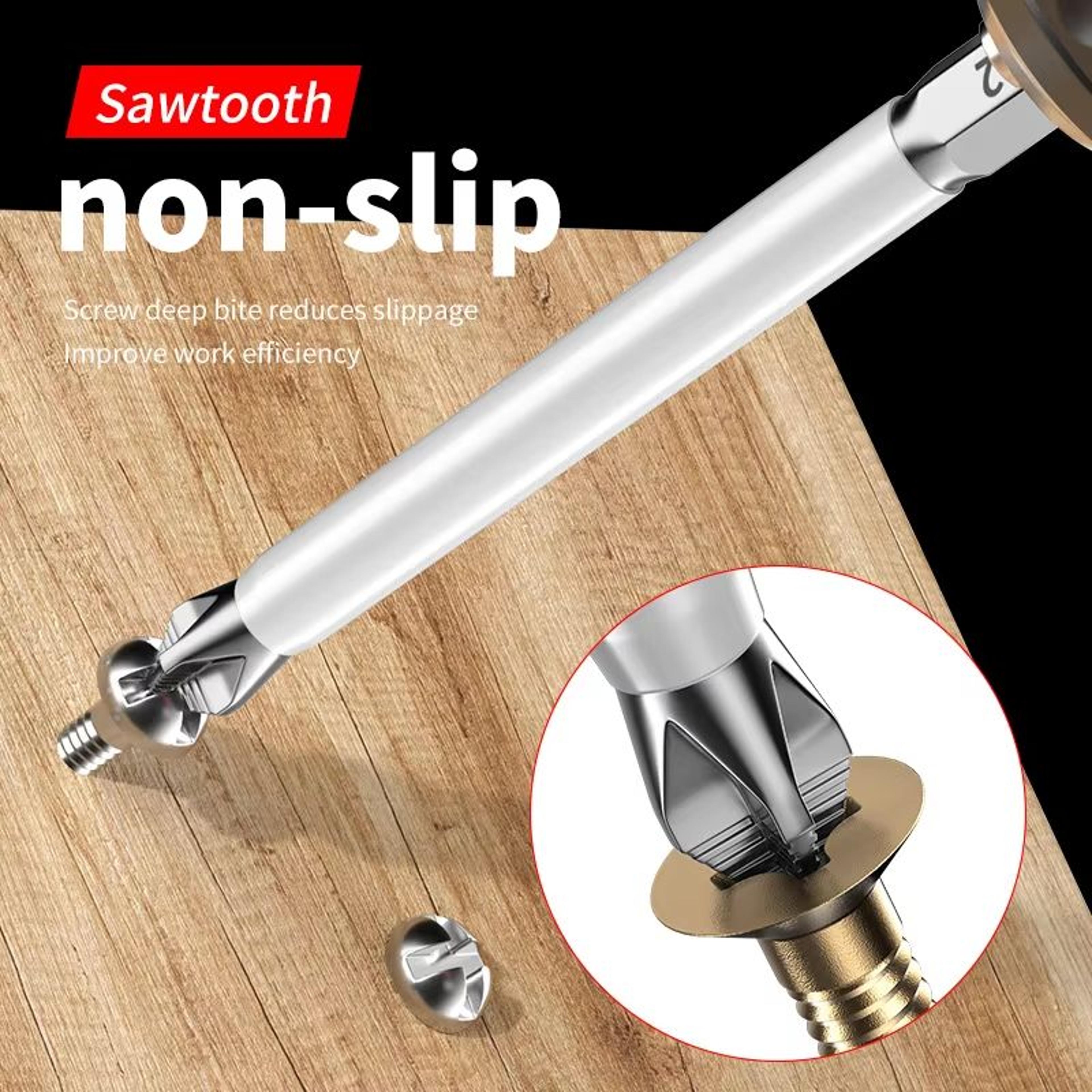 PrecisionGrip 6Piece Magnetic Cross Head Screwdriver Bit Set  High Hardness Drill Bits For Electric 1