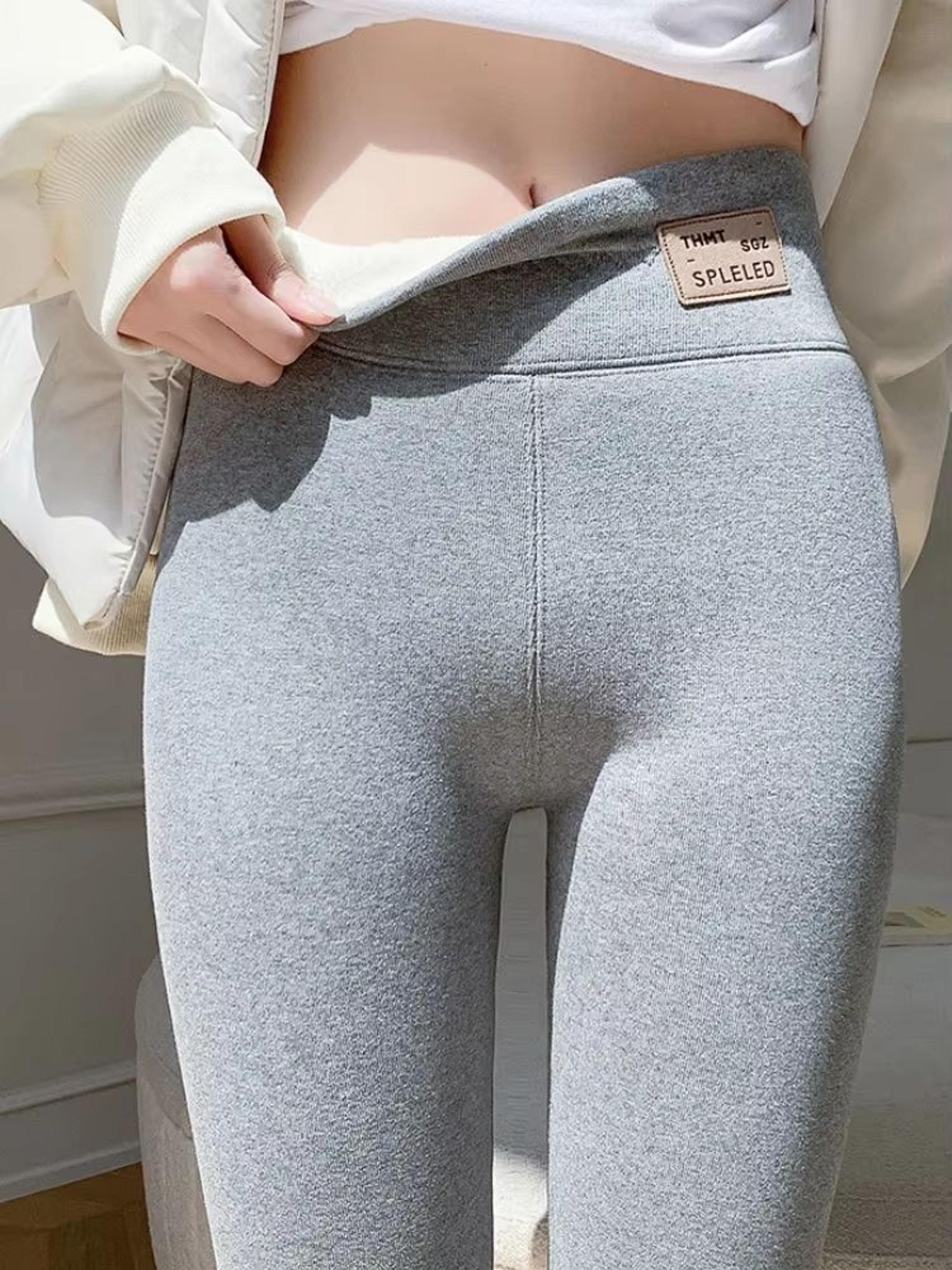 OatLuxe Thermal Lamb Wool Leggings  HighWaist Velvet Warm Pants For Winter Comfort 1