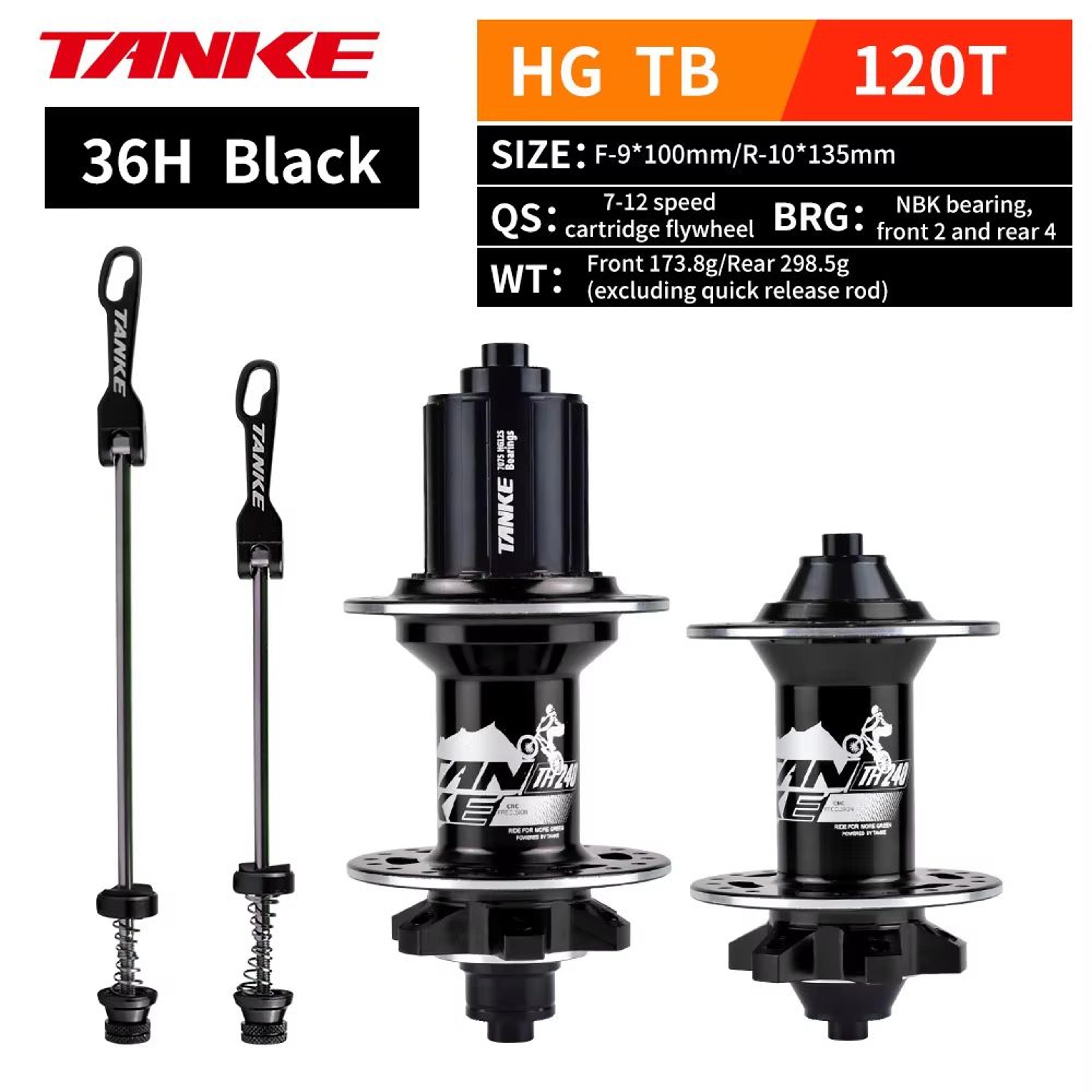 Universal TANKE 120 Click Hub  FrontRear 3236Hole Disc Brake MTB Hub For 812 Speed 17