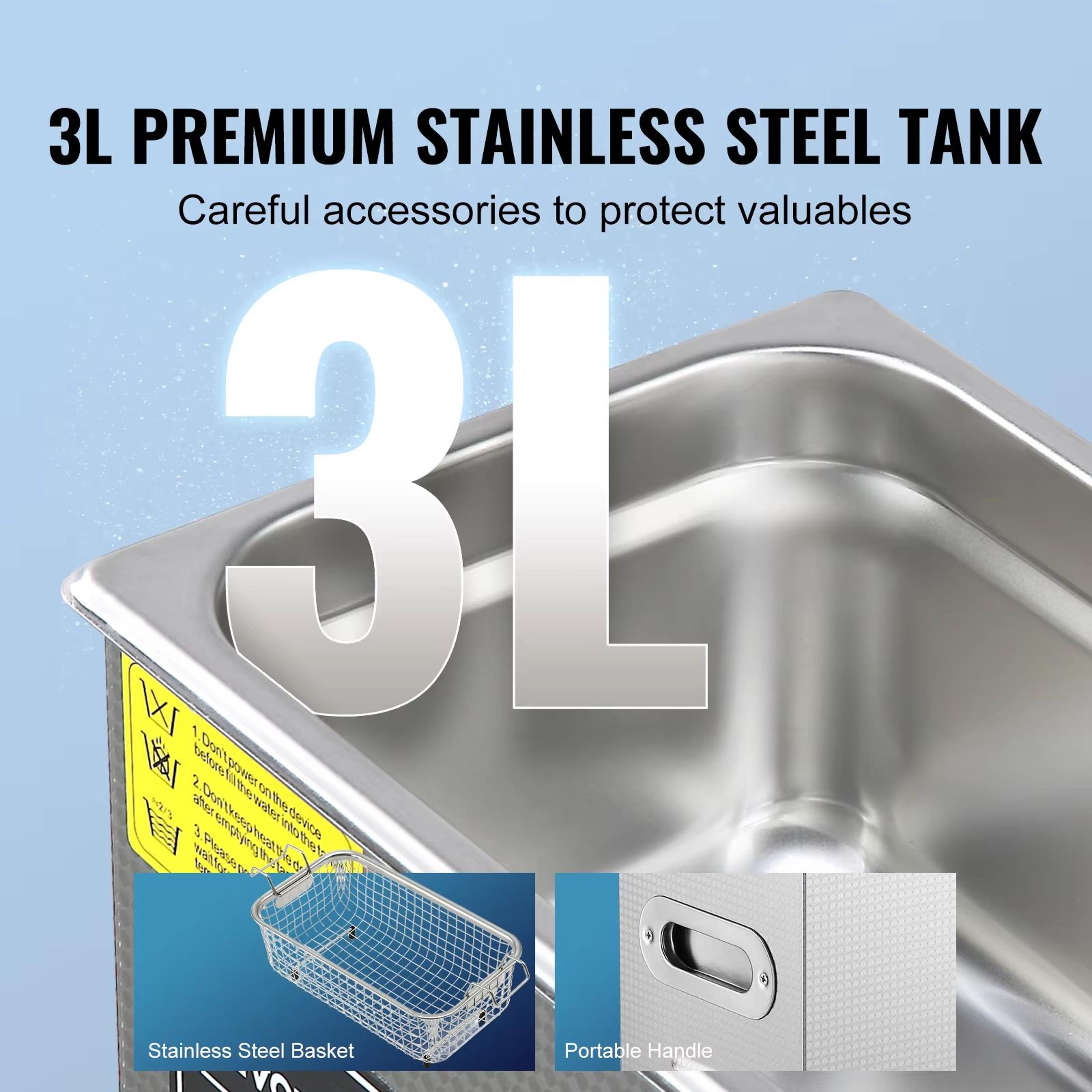 ProClean StainlessSteel Ultrasonic Cleaner  Portable Home Cleaning Machine 2 L  30 L Capacity 3
