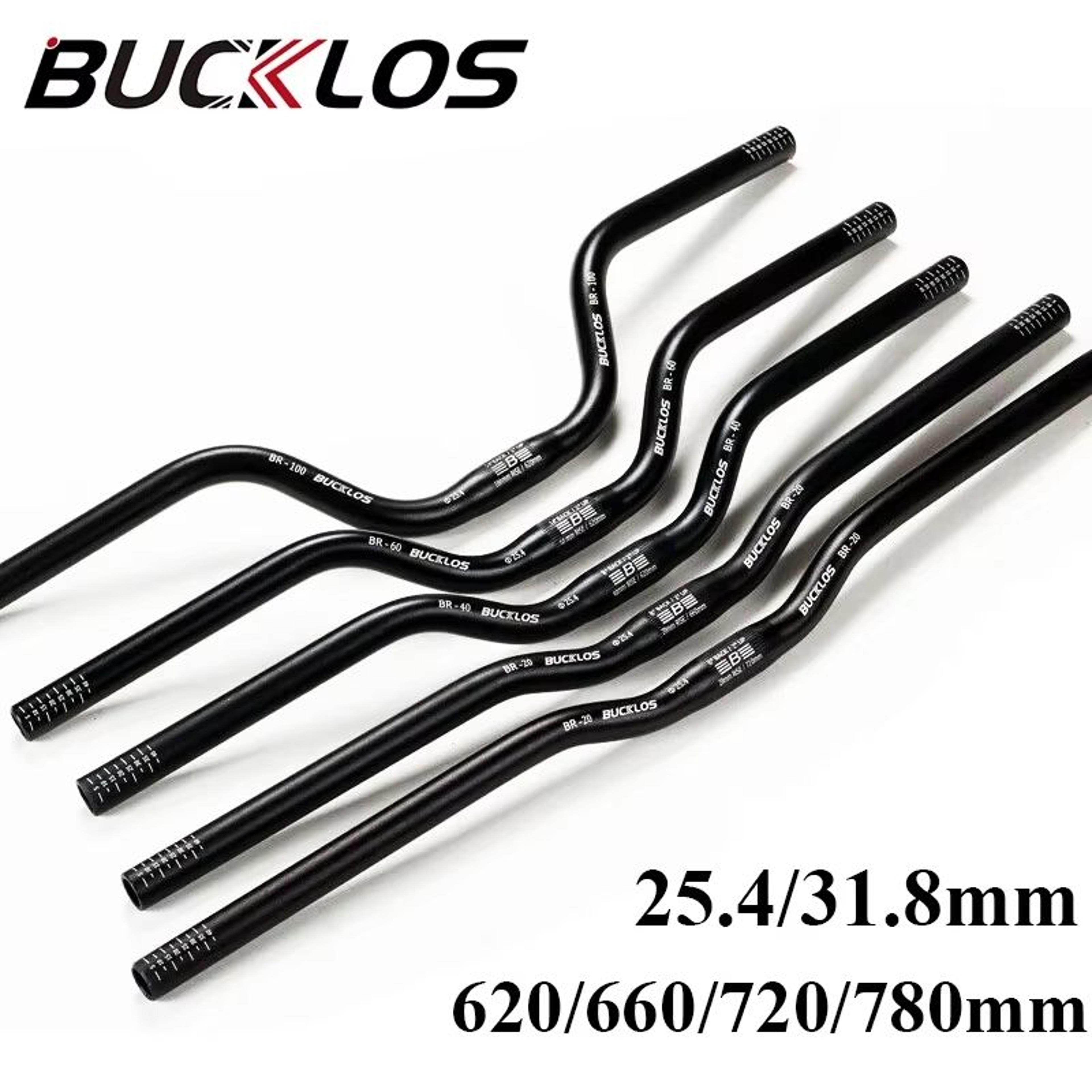 bucklos profit alloy mtb handlebar – choose 31.8 mm or 25.4 mm clamp, 620/660/720/780 mm widths