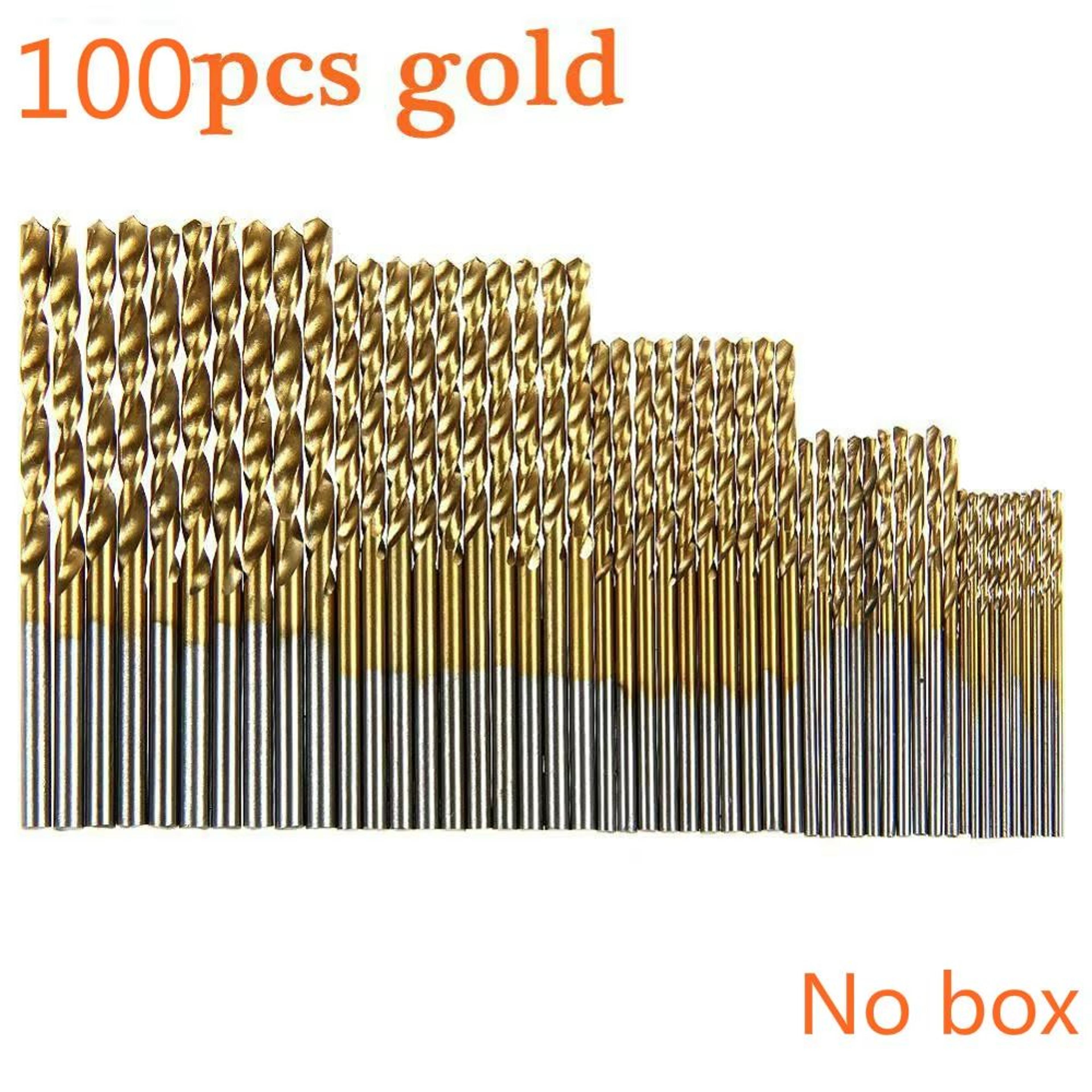 TitanEdge Mini Extractor Bit Kit  100 Pc TitaniumCoated HSS Bit Set 1  15  2  25  3 Mm 6