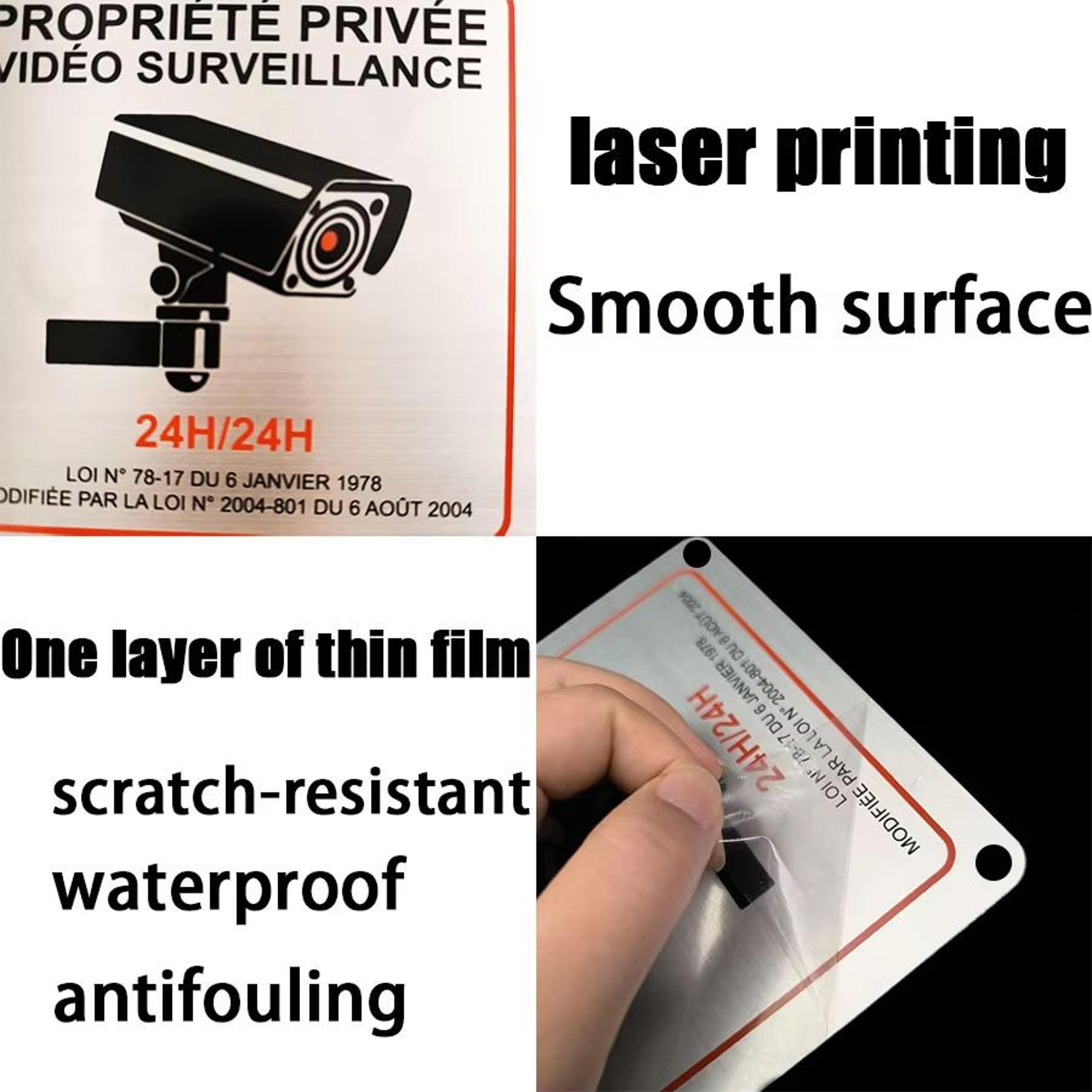 Premium French Aluminum Alloy Private Property Video Surveillance Sign 3