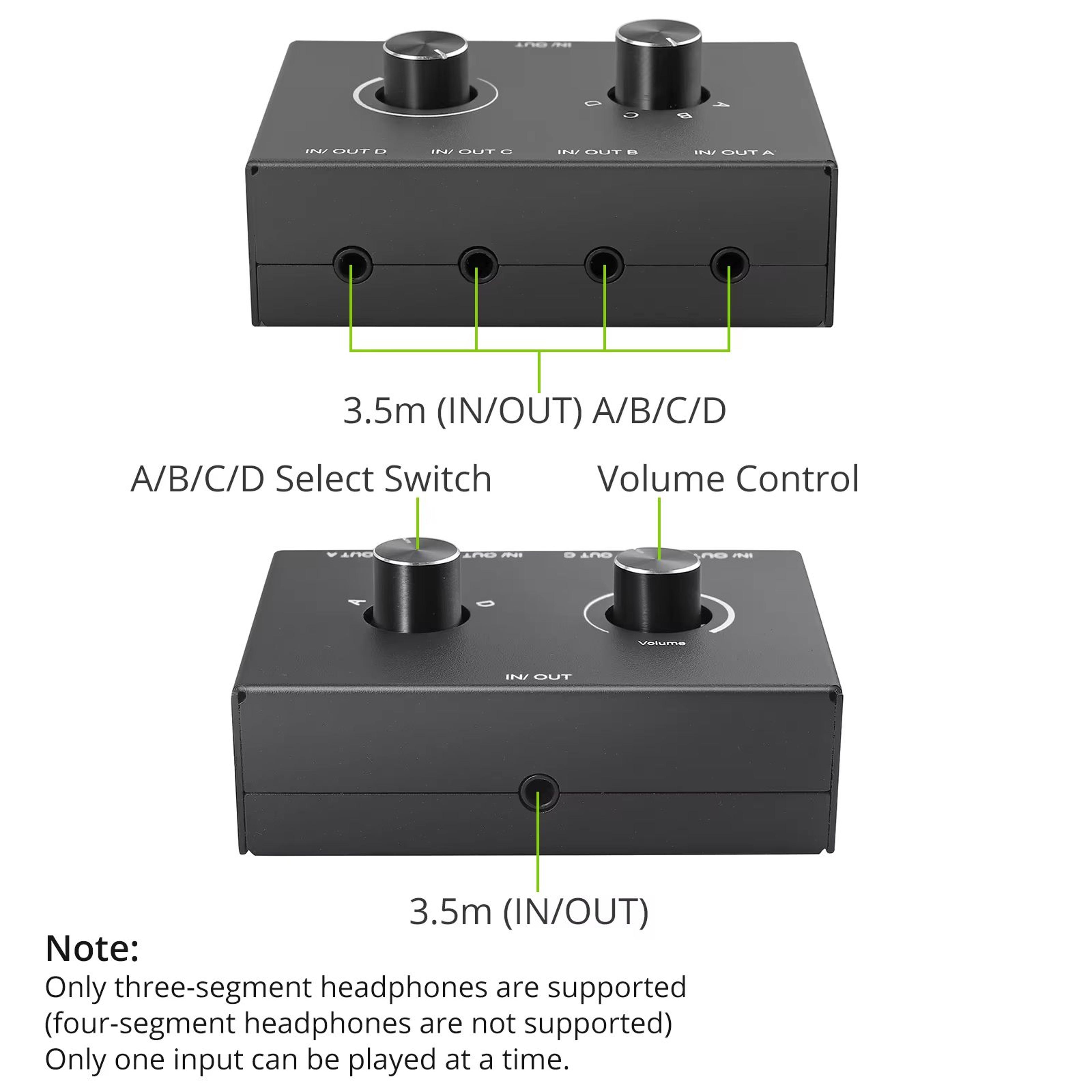 42 Way 35mm Stereo Audio Switcher  BiDirectional Splitter Box With Mute 3