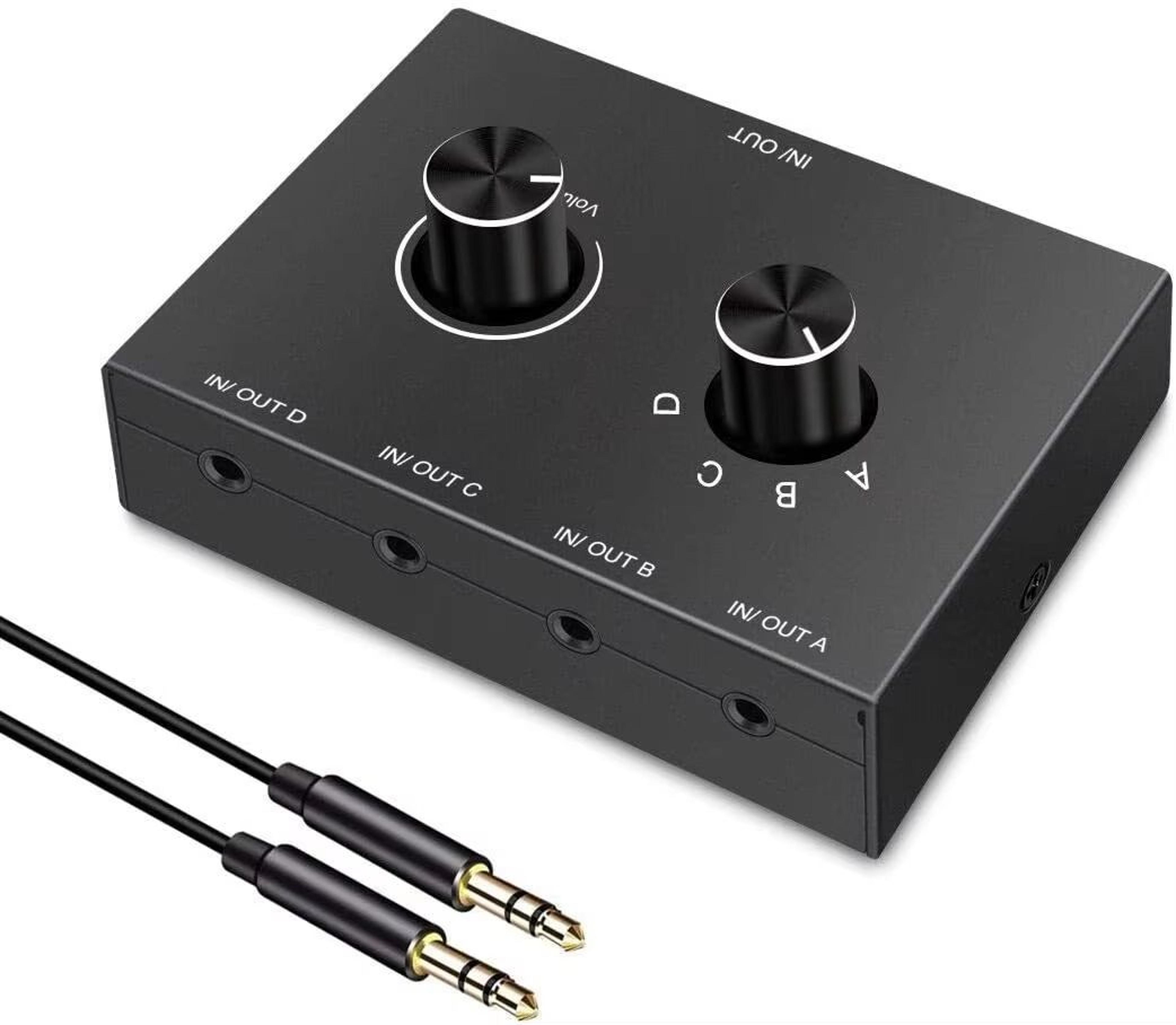 42 Way 35mm Stereo Audio Switcher  BiDirectional Splitter Box With Mute 6