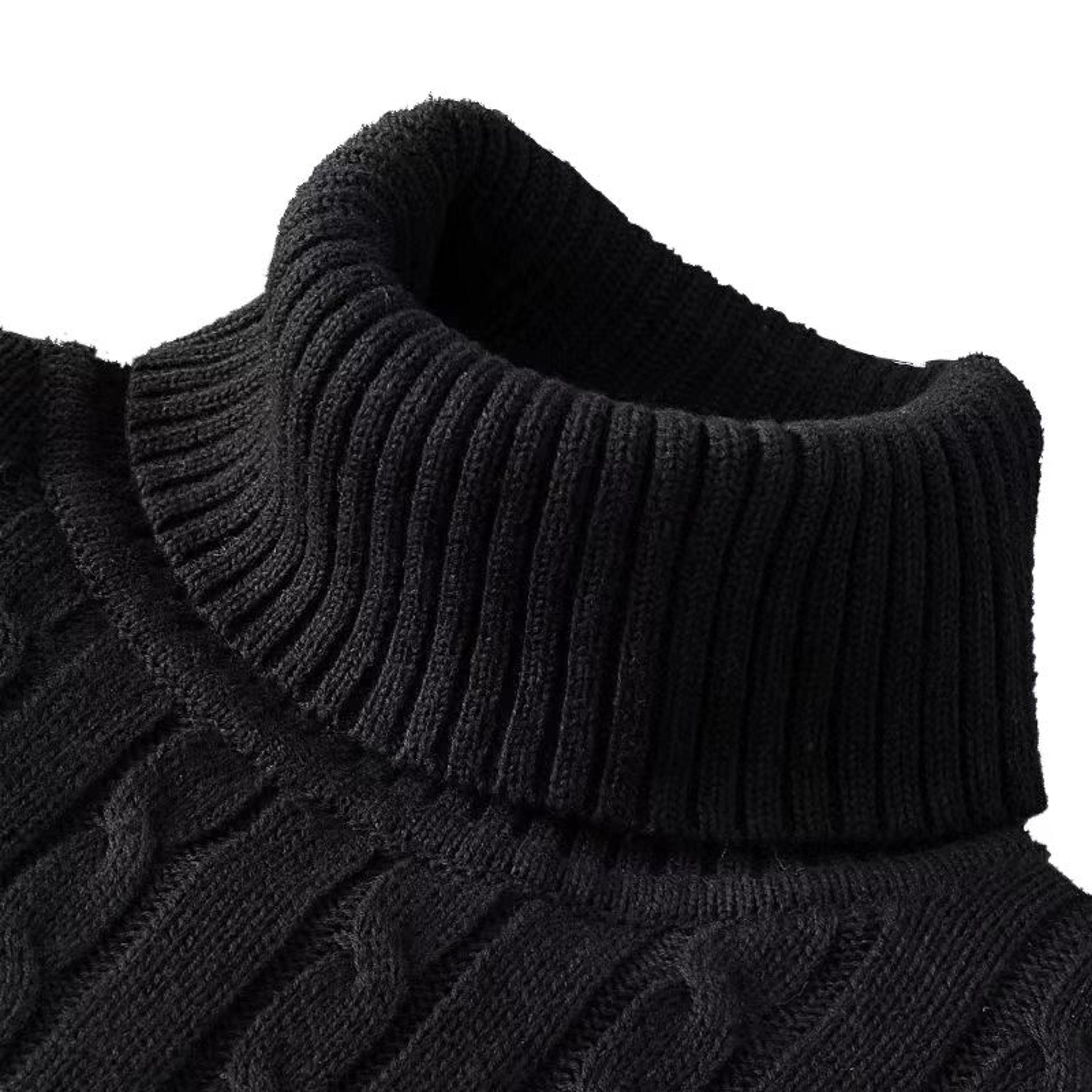Mens Turtleneck Sweater  Casual Rollneck Knitted Wool Jumper For Warmth 2
