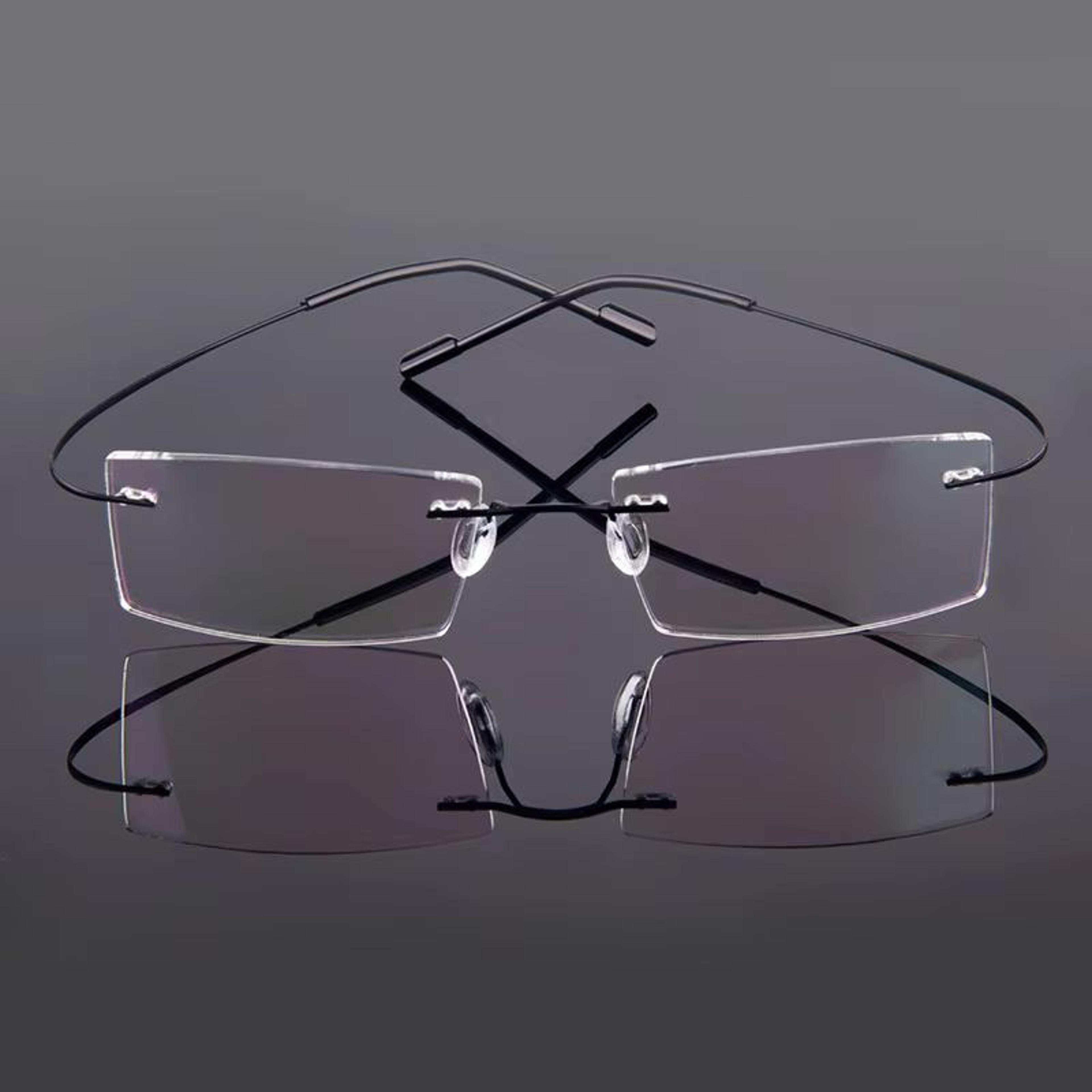 Gmei Rimless Optical Glasses  Ultralight Flexible Memory Alloy Eyeglass Frames For Men  Women 1