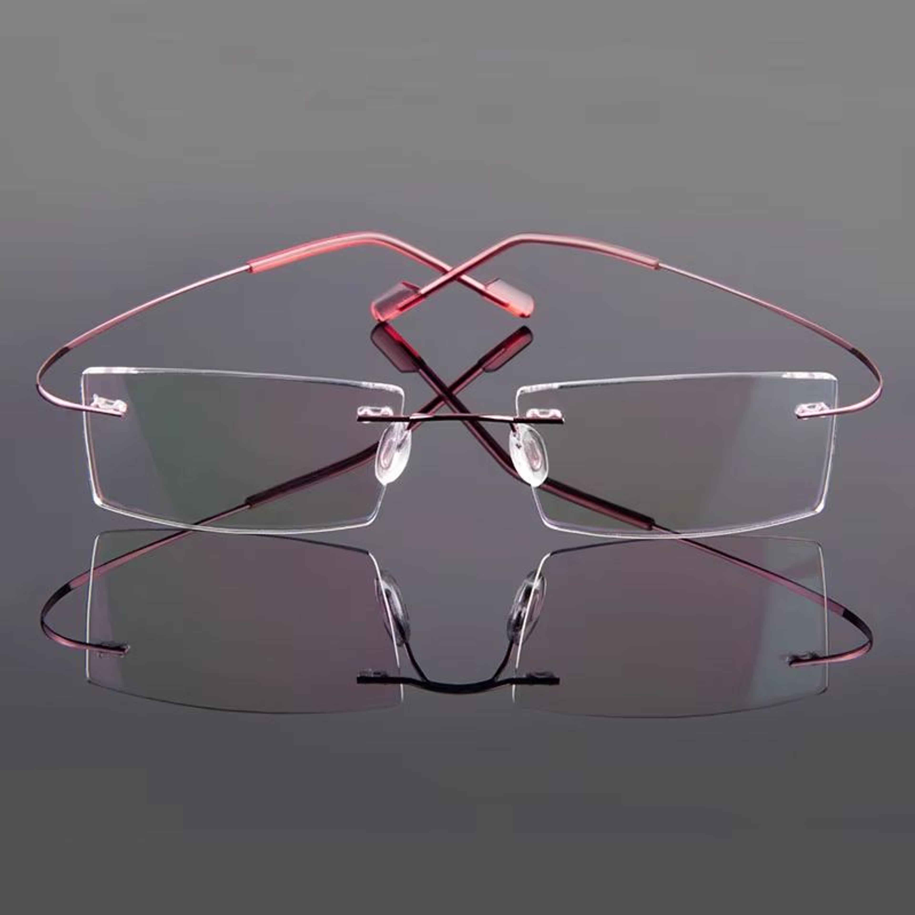 Gmei Rimless Optical Glasses  Ultralight Flexible Memory Alloy Eyeglass Frames For Men  Women 3