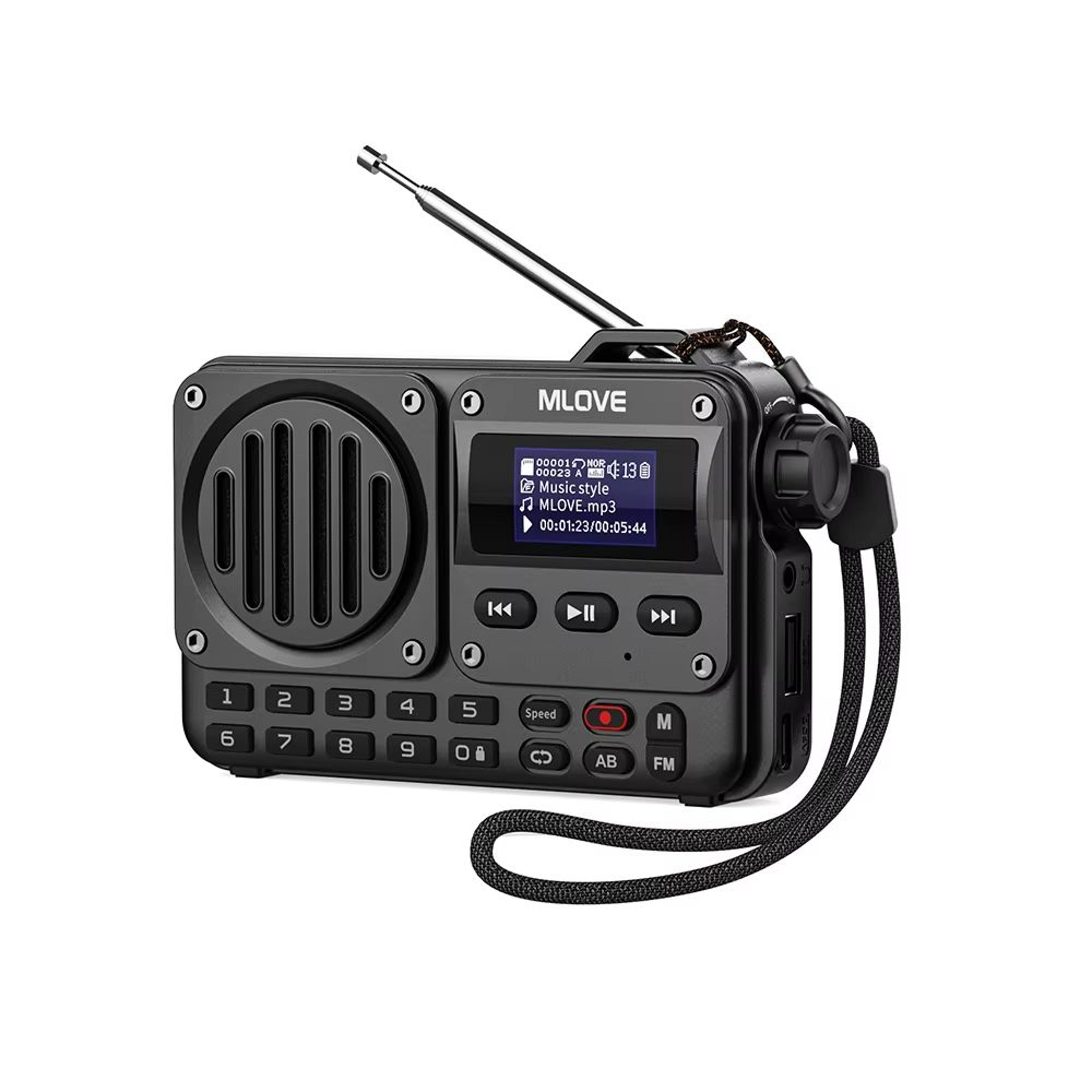MLOVE BV800 Portable Bluetooth Speaker With FM Radio  LCD Display 0