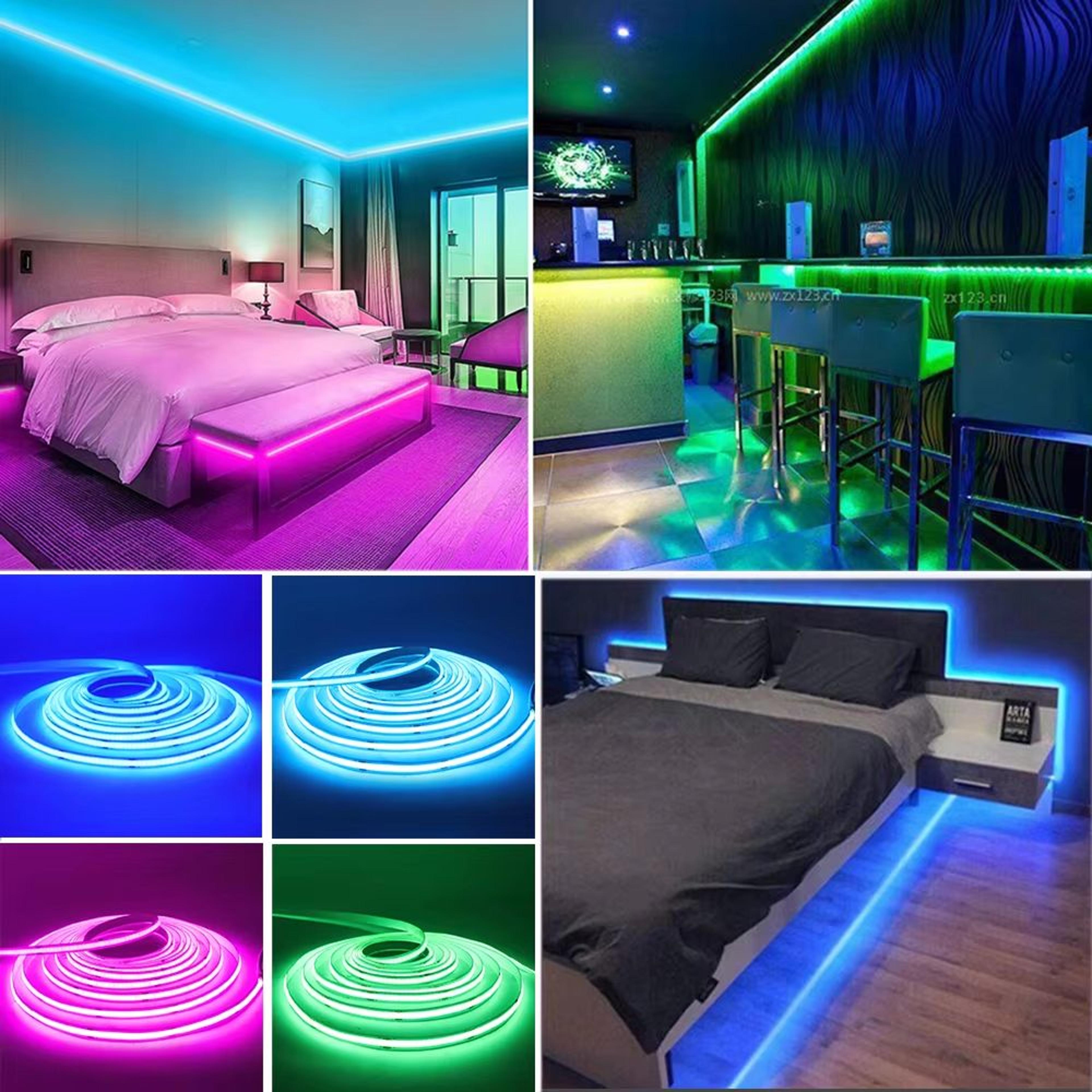 UltraSlim USB 5 V COB LED Strip Light  MultiColour Flexible Ribbon For TV BackLight  Home Decor 4