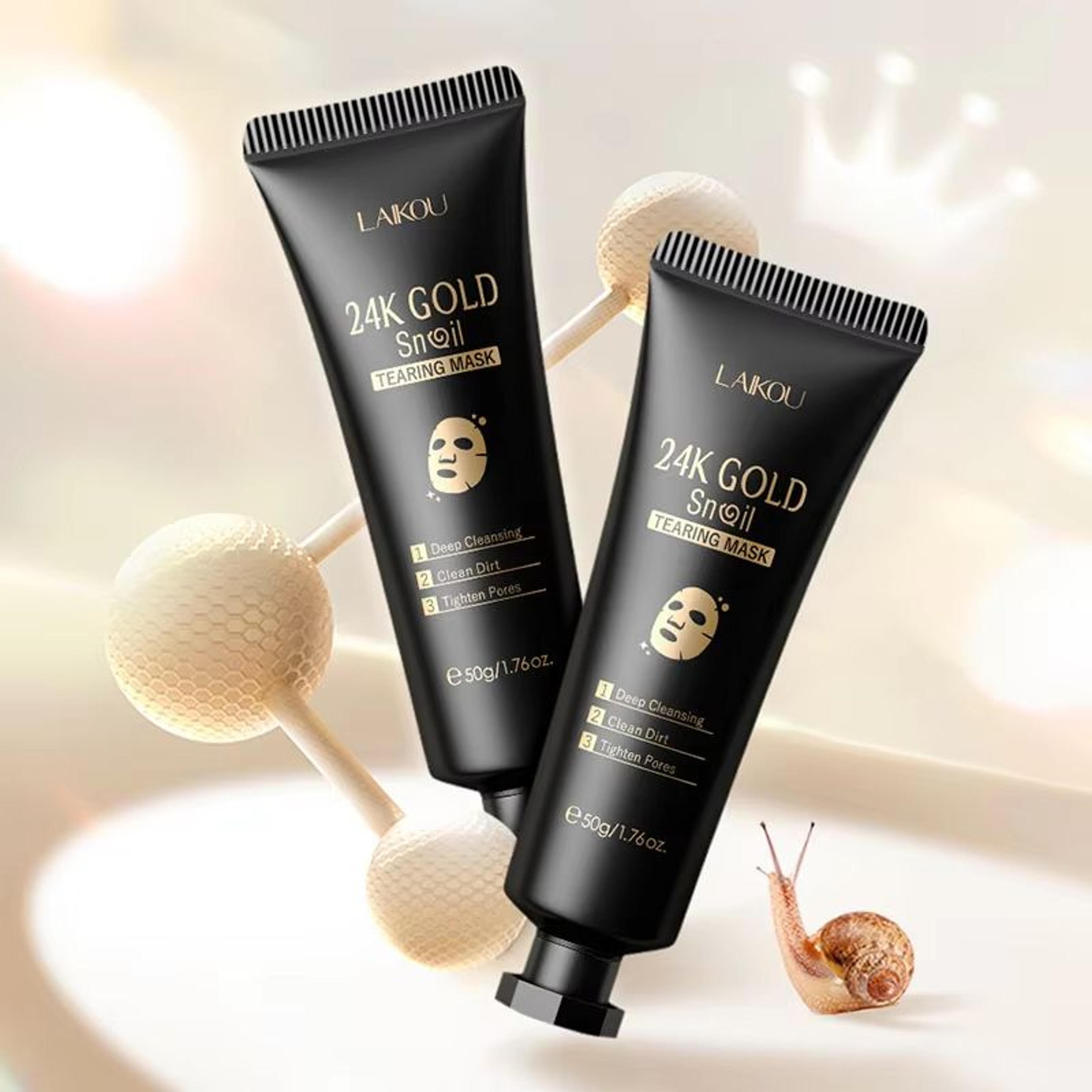 RadiantGold Sakura PeelOff Mask  24K Gold AntiWrinkle  BlackheadRemoval Treatment 6