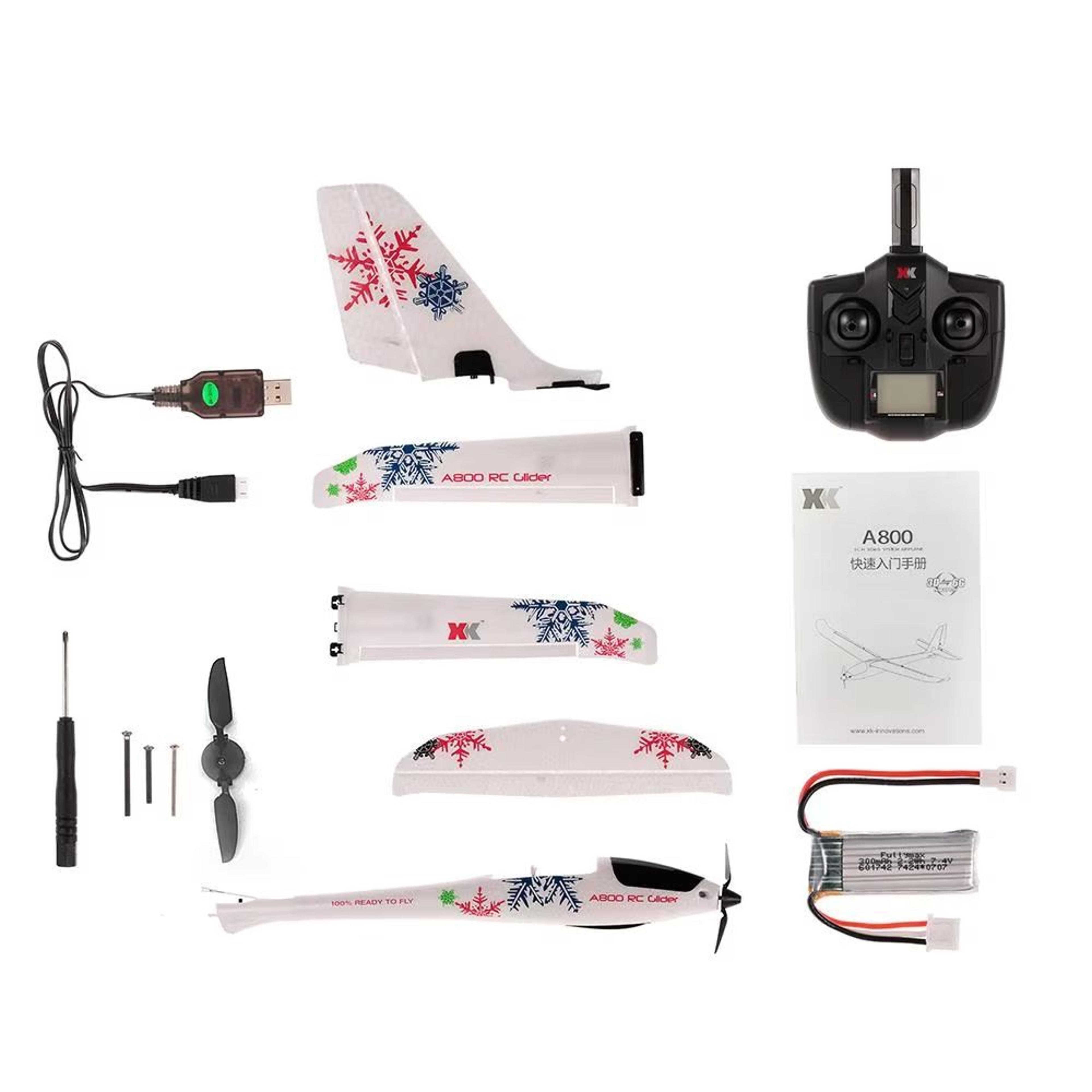 XK A800 5CH 3D6G RC Airplane Glider  780 Mm Wingspan EPO Foam Trainer 4