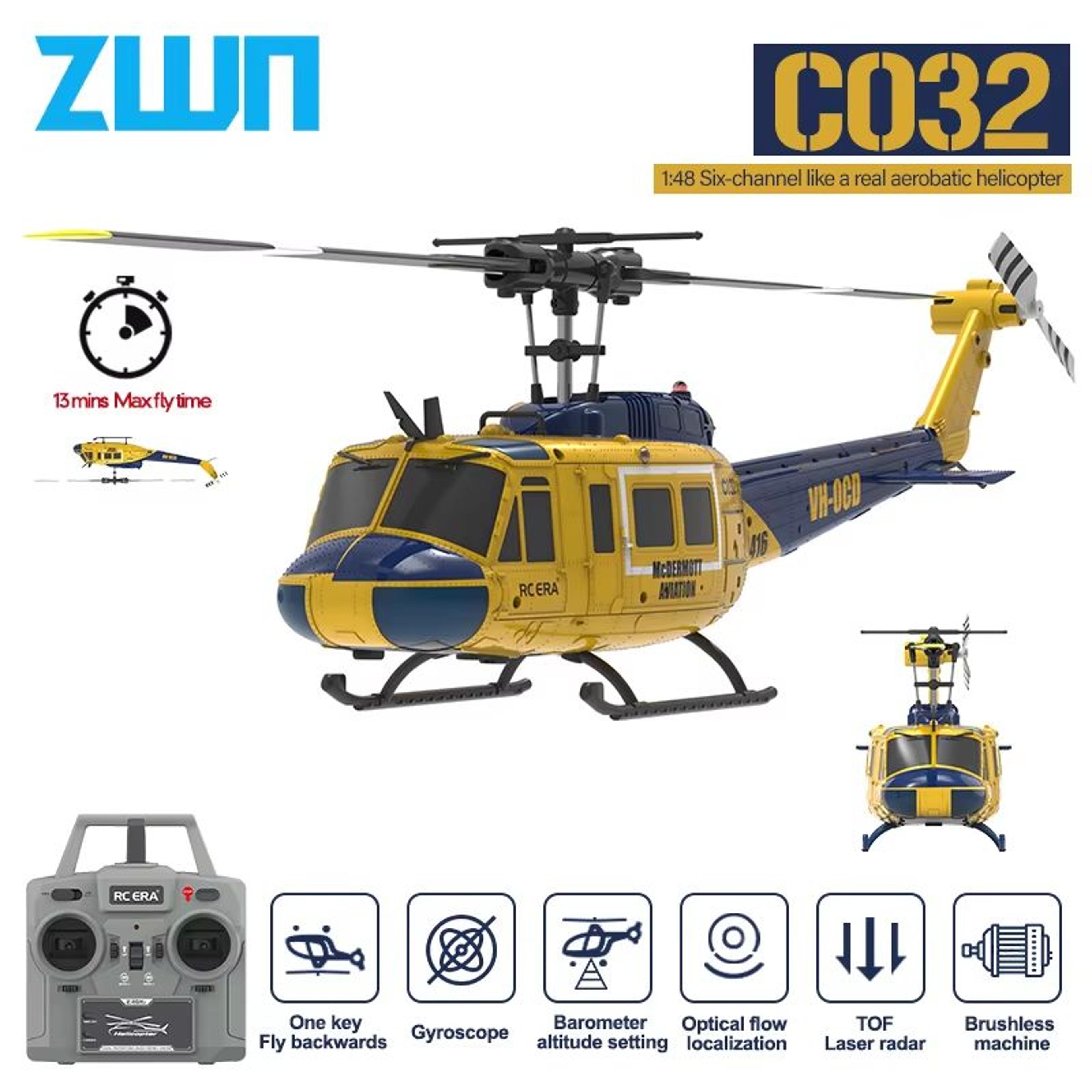 skymaster c032 2.4g 6ch altitude hold rc helicopter – 6-axis gyro & optical flow for kids & adults