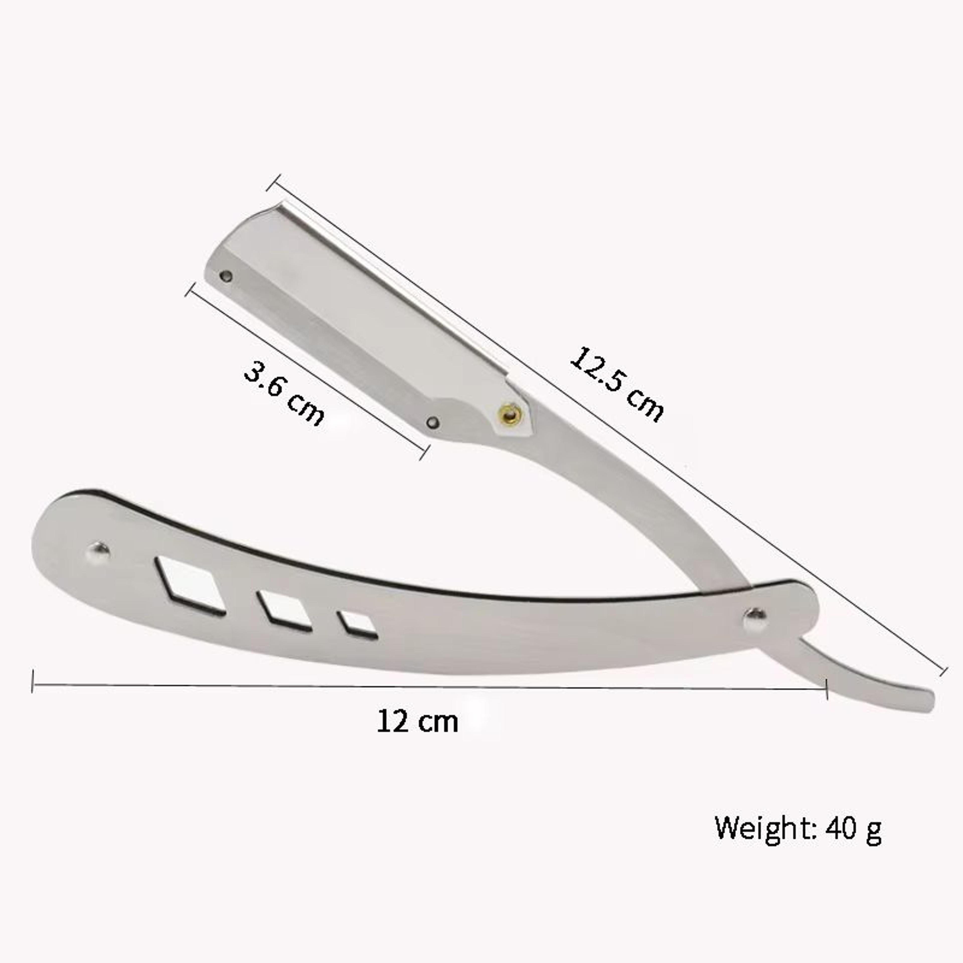 Classic Black Folding Shaving Knife Handle  AntiqueStyle Barber Tool Blade Sold Separately 3