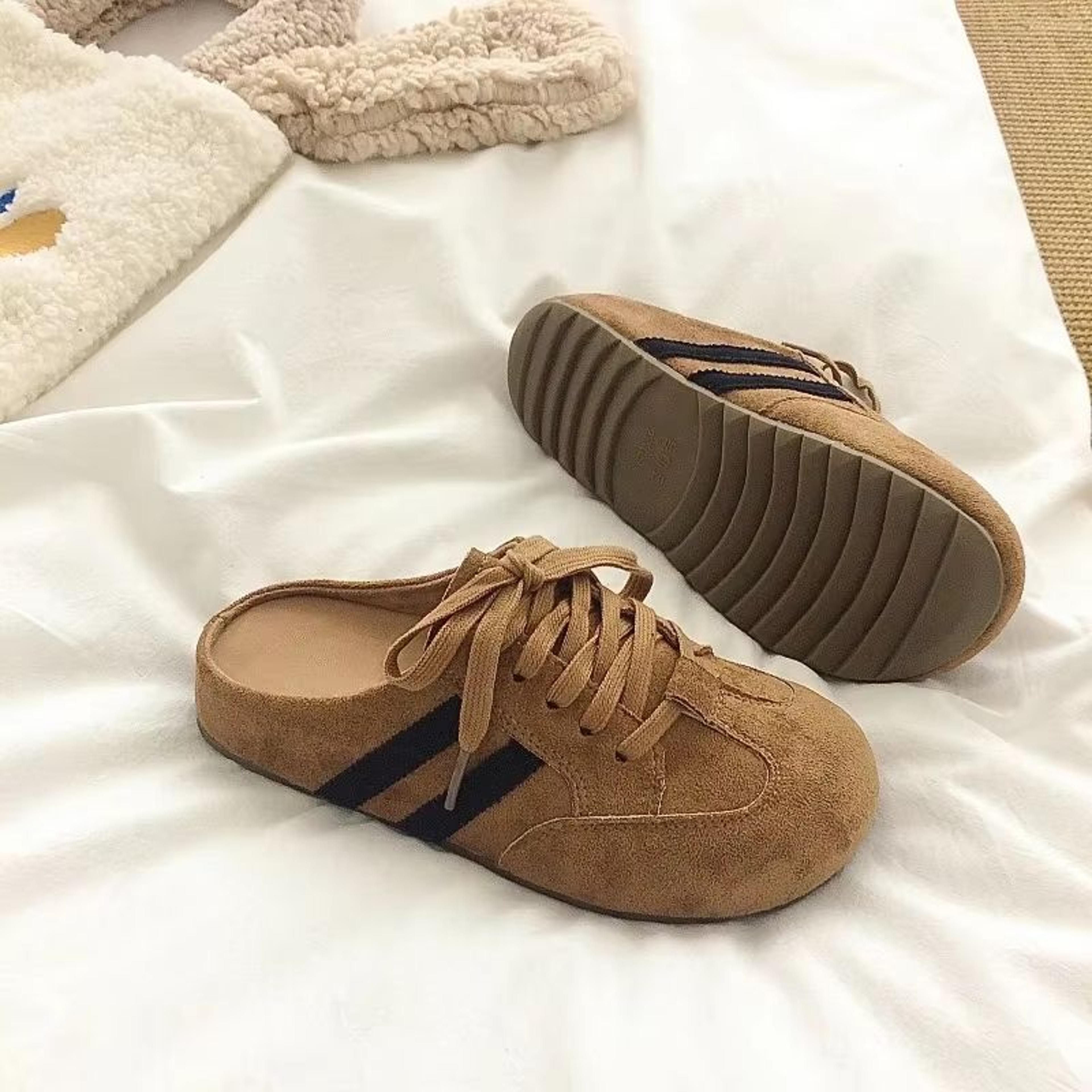Elevated Wedge Suede Creeper HalfSlipper  Womens ThickBottom Baotou Sandal Sneaker Clog For Summer  4