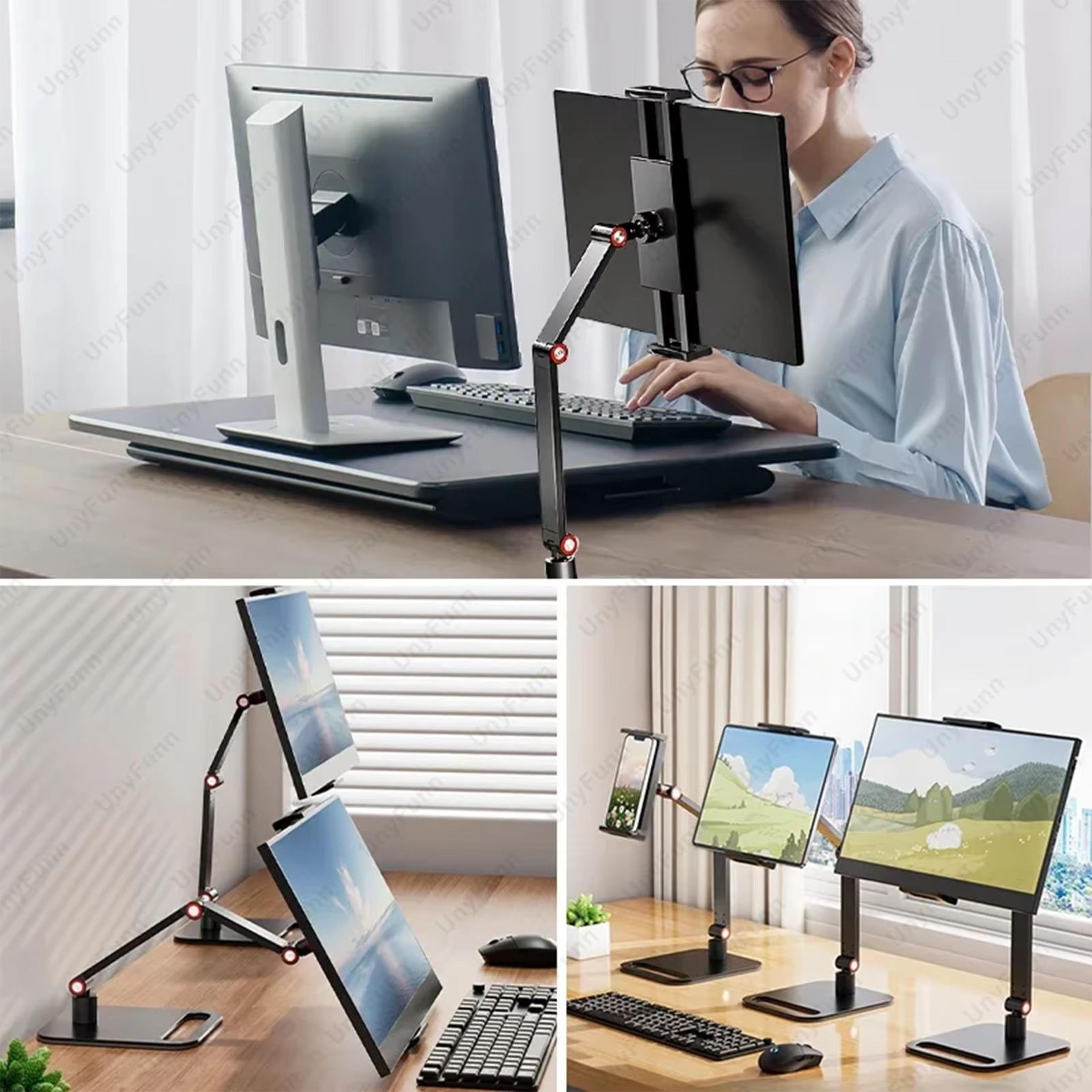 Universal Expandable Monitor Mount  Laptop Clamp Stand  Adjustable MultiScreen Holder For Gaming De 3