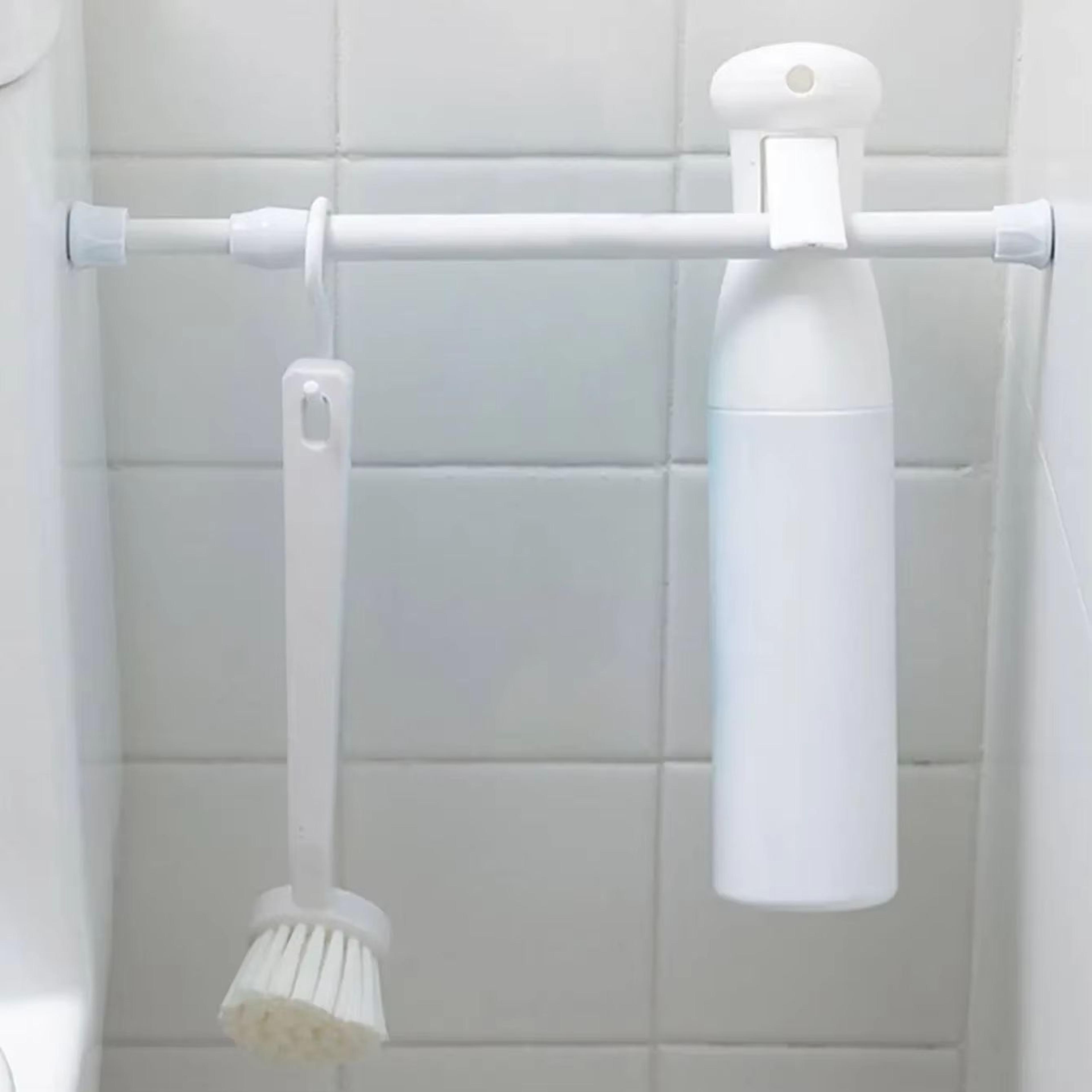 EasyFit Telescopic Storage Rod  NoDrill Adjustable Organizer Bar For Kitchen Closet  Bathroom 0