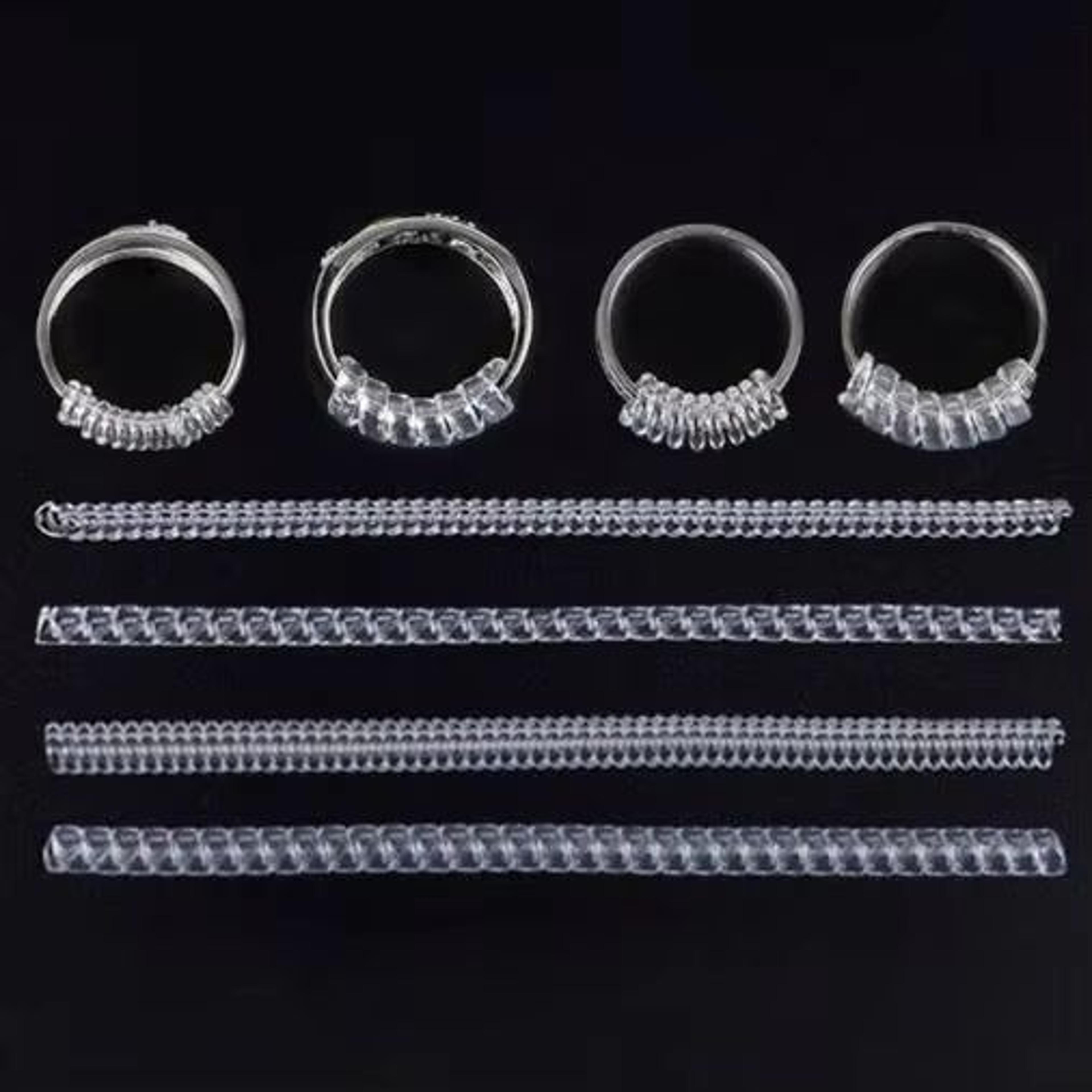 ClearFit Silicone Ring Size Adjuster  4Piece Transparent Ring Resizer Set For Loose Rings 6