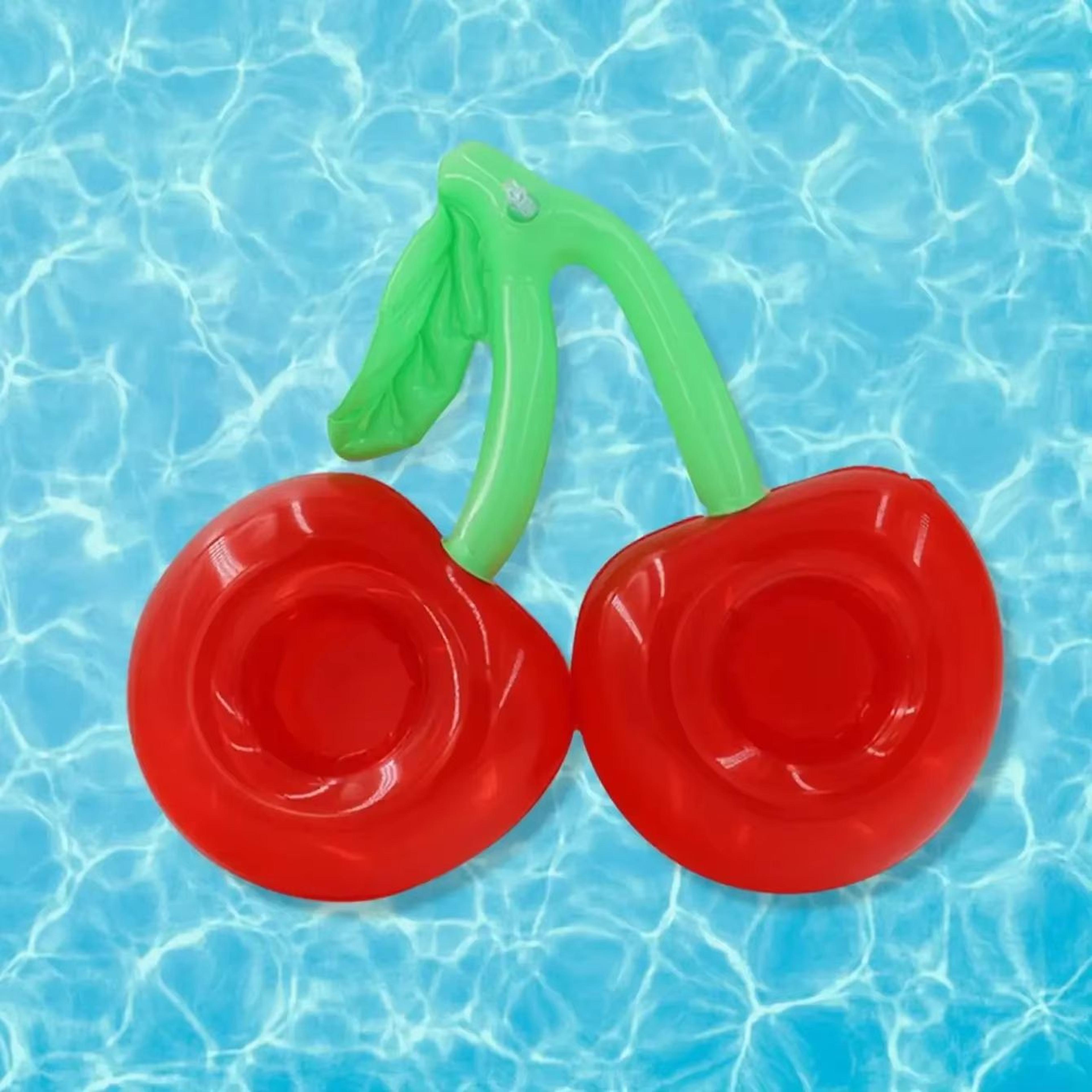 Inflatable Cherry Drink Holder  Fun Floating Pool Cup Holder For Drinks Perfect Pool Party Accessor 2