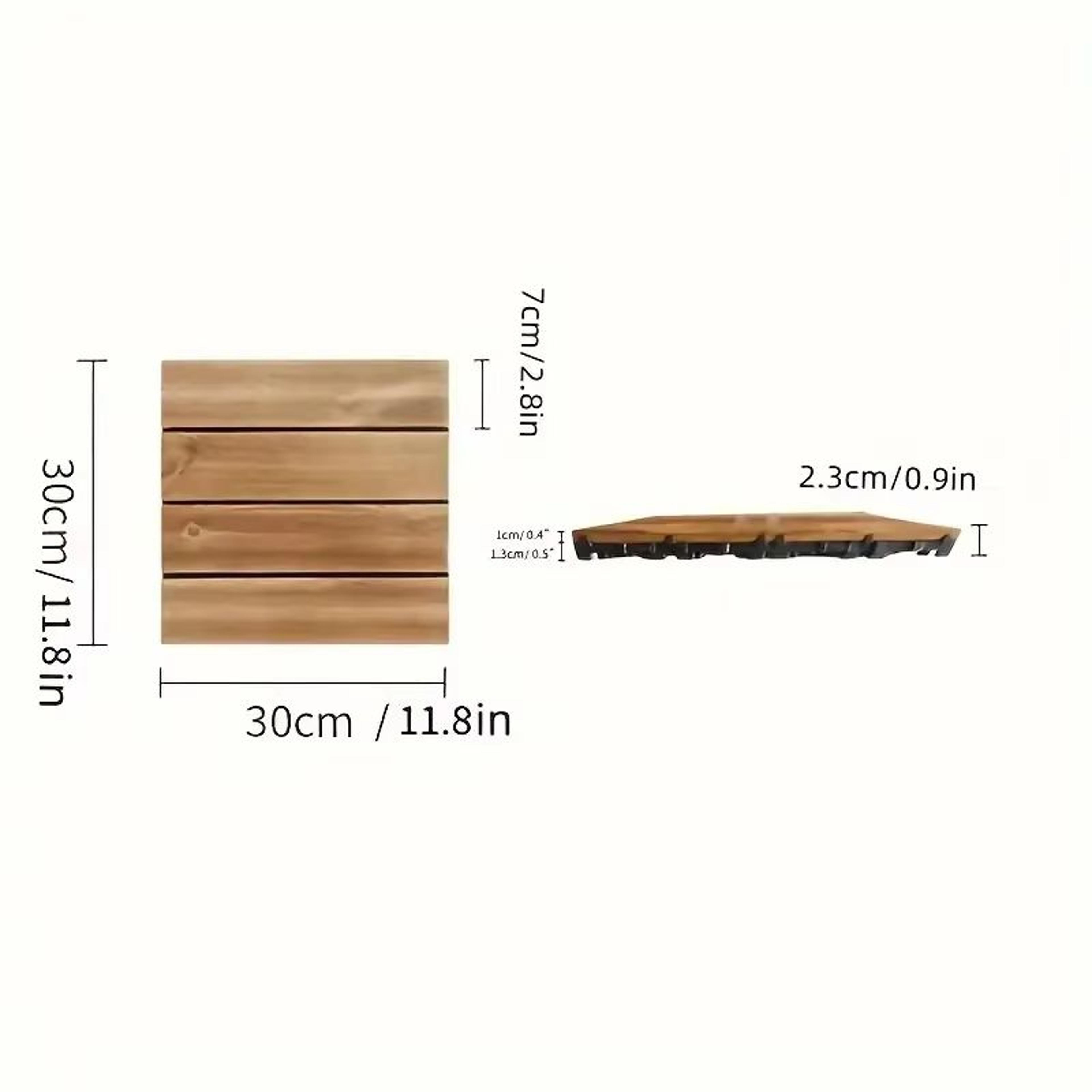 Carbonized Outdoor Wood Flooring  Waterproof Splicing Decking For Balconies  Courtyards 6