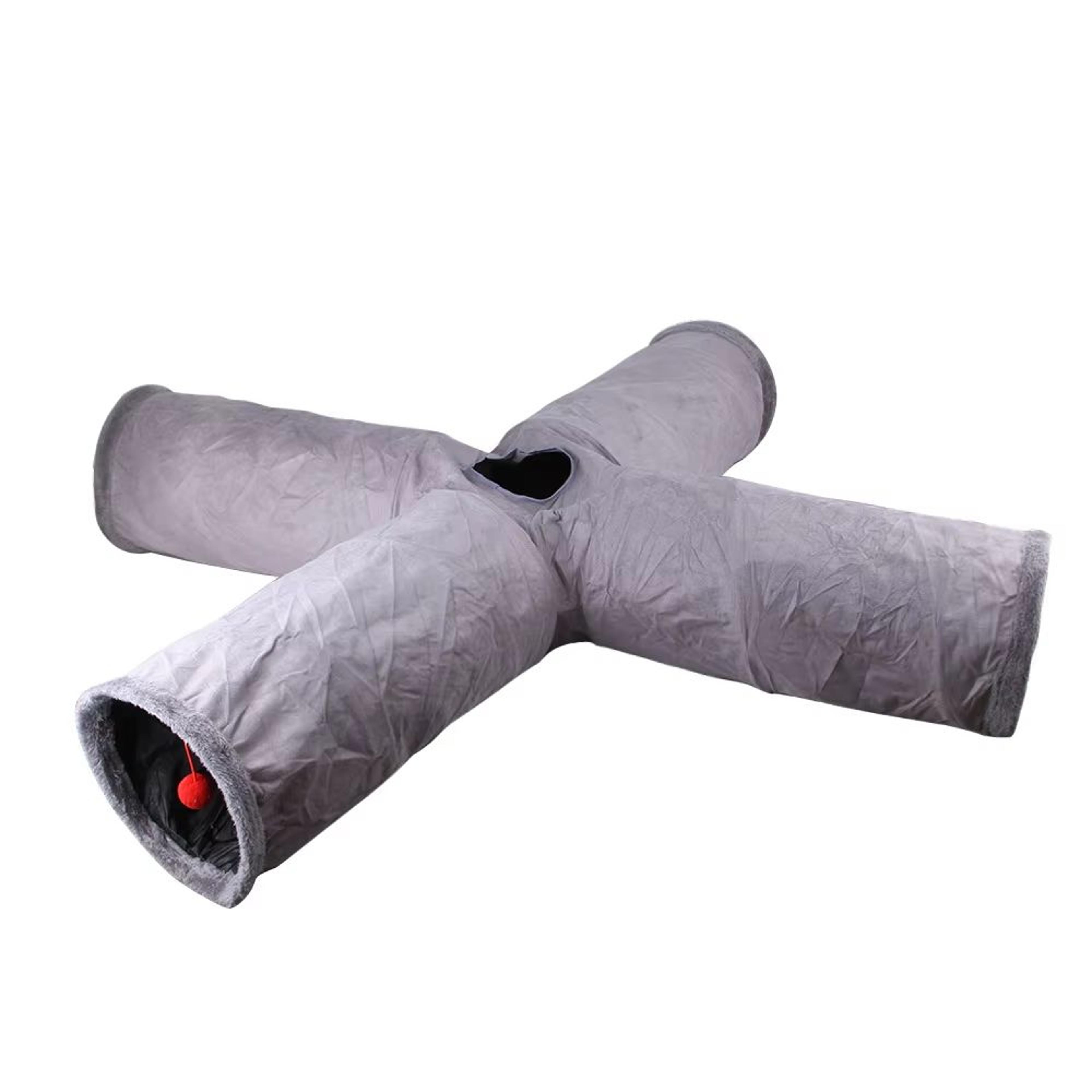 CozyPlay Collapsible Cat Winter Suede Tunnel  Interactive Play  Hideaway For Kittens Puppies  Rabbi 15