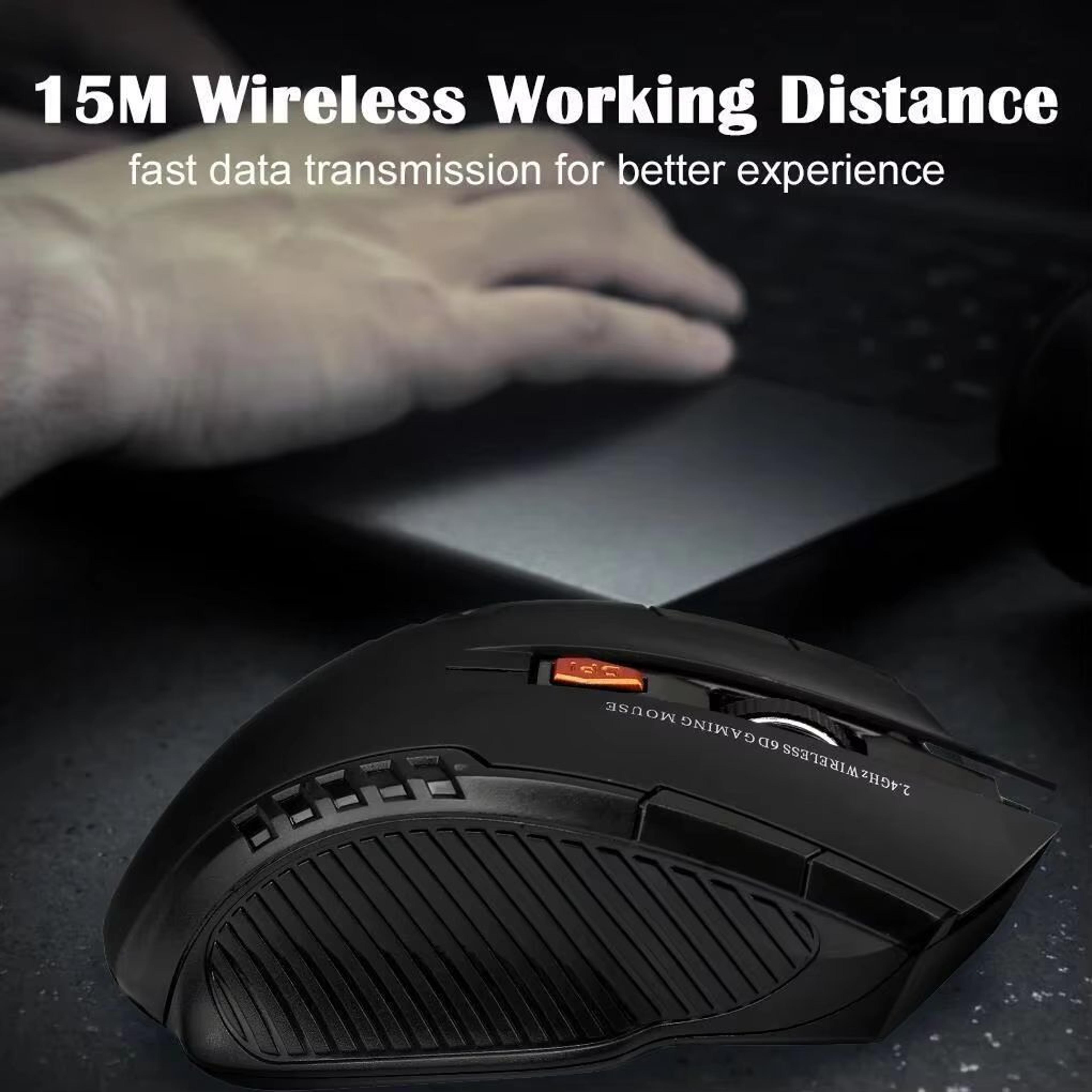 24G Wireless Gaming Mouse With 1600DPI  6 Buttons Optical Mouse For PC  Laptop 4