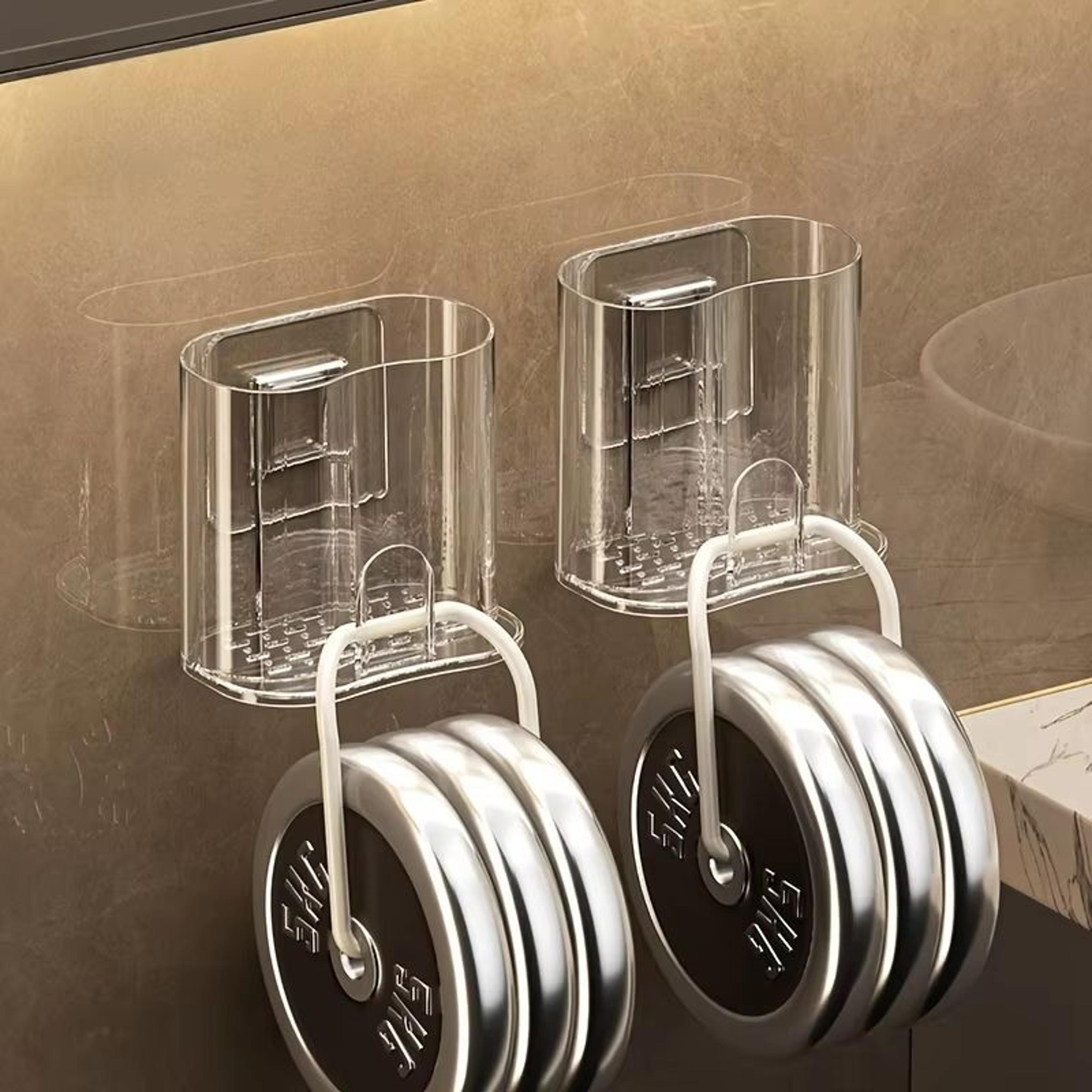 2PCS Set Toothbrush Holder With Mouthwash Cup  WallMounted Bathroom Storage Rack 5