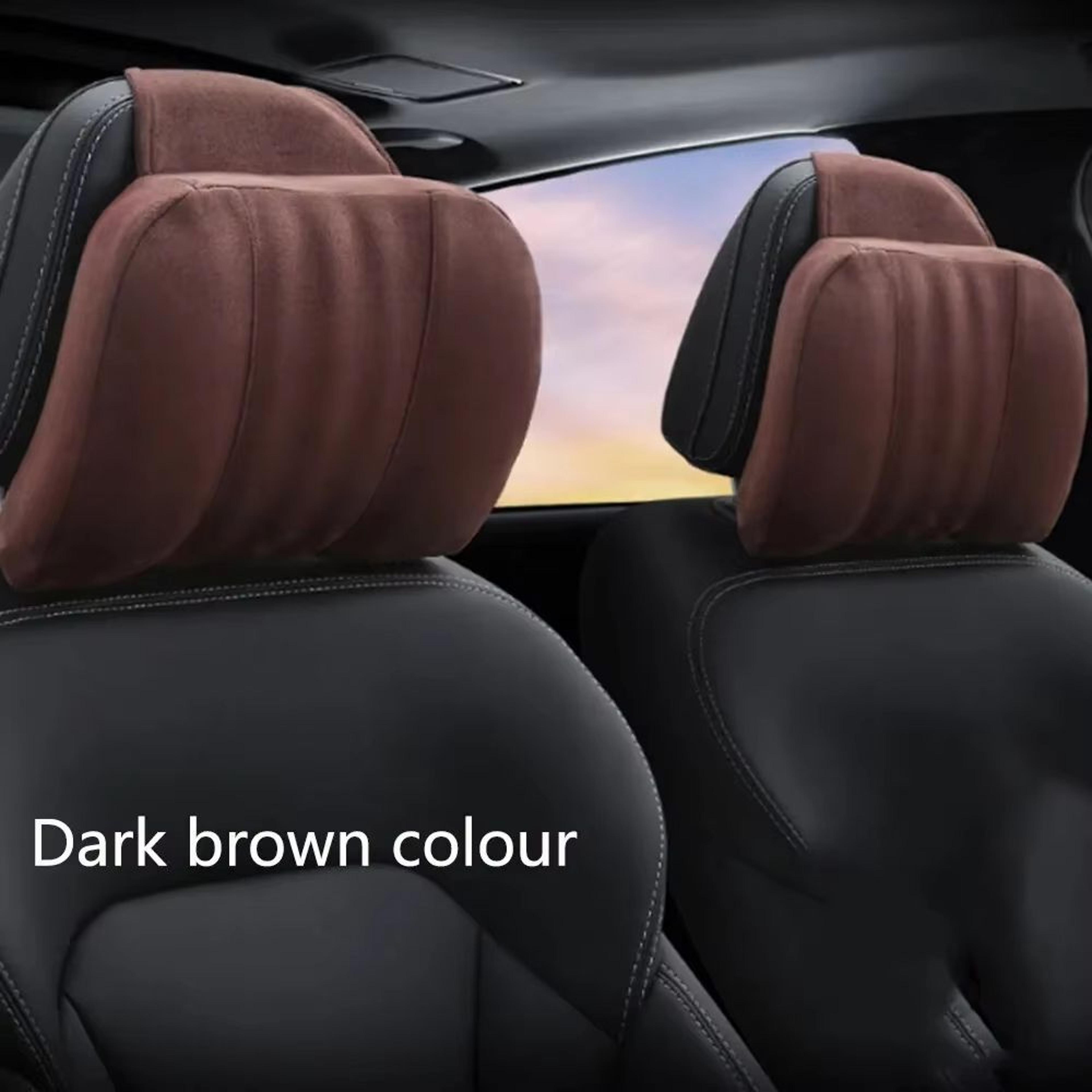 Suede MemoryFoam Car Headrest Pillow  Neck Support Cushion 9