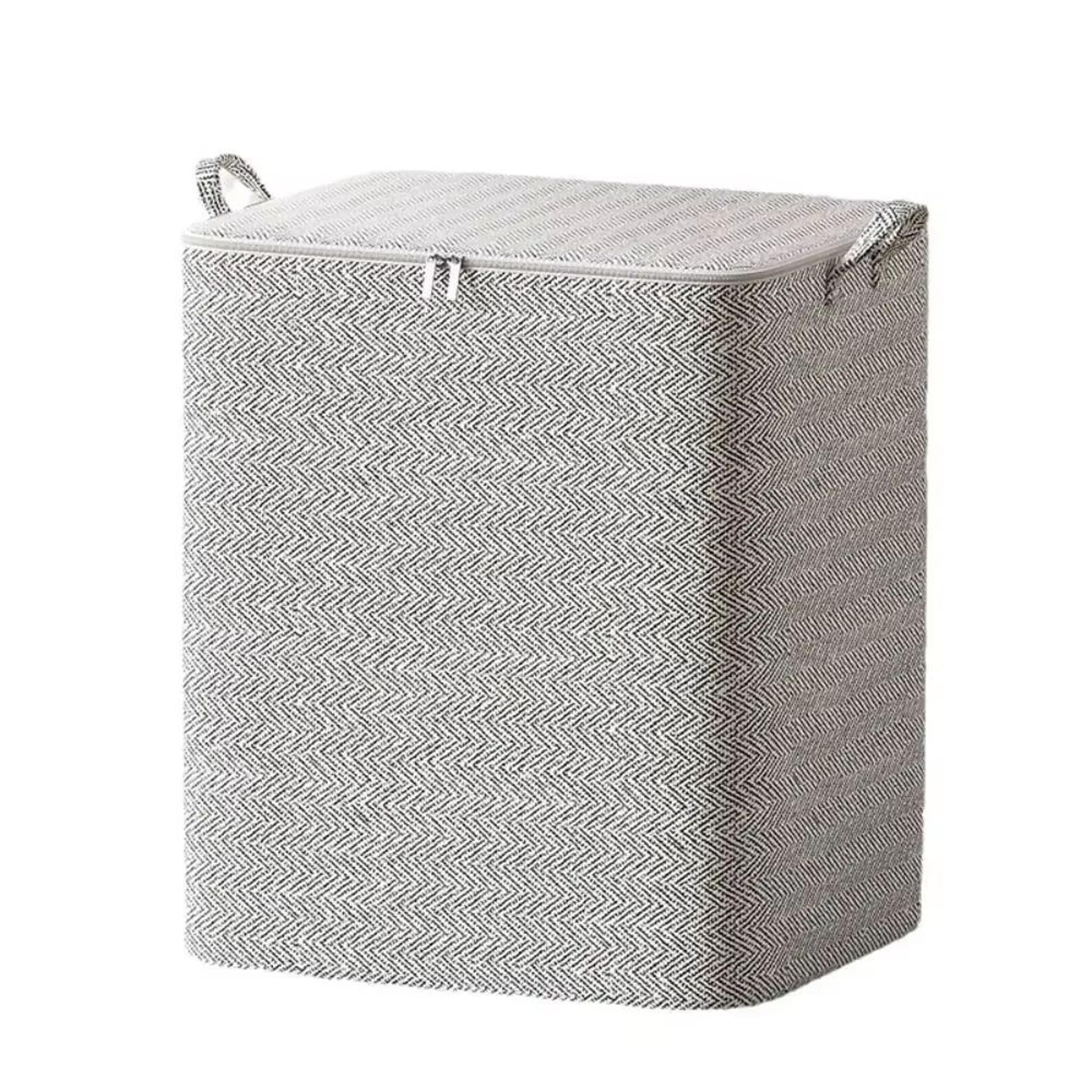 HeavyDuty NonWoven Quilt  Clothes Storage Bag With Lid And Zipper Large Capacity DustProof Organize 7