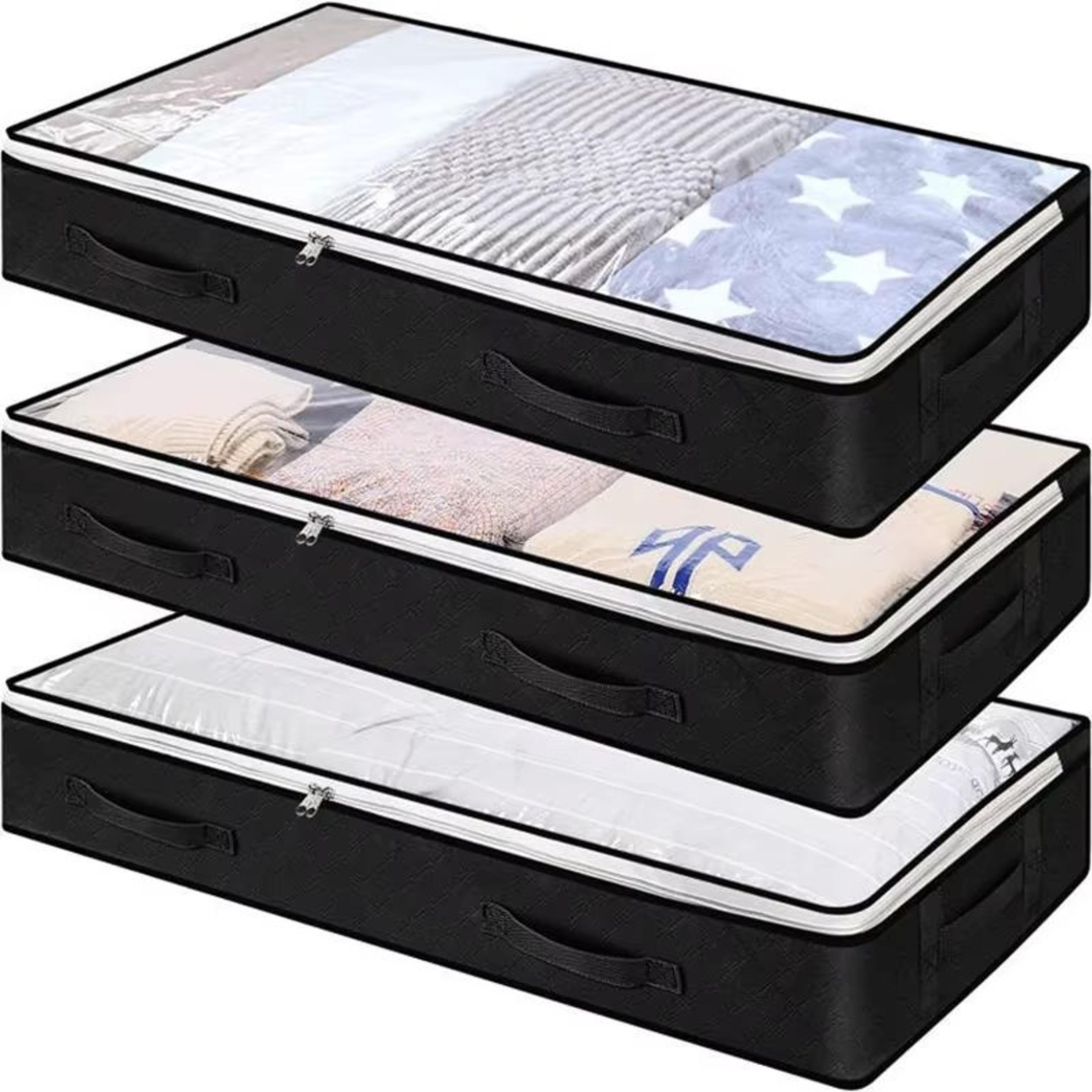 UltraSlim NonWoven UnderBed Quilt  Clothes Storage Bag 100 X 50 X 15 Cm Dust  MoistureProof 5