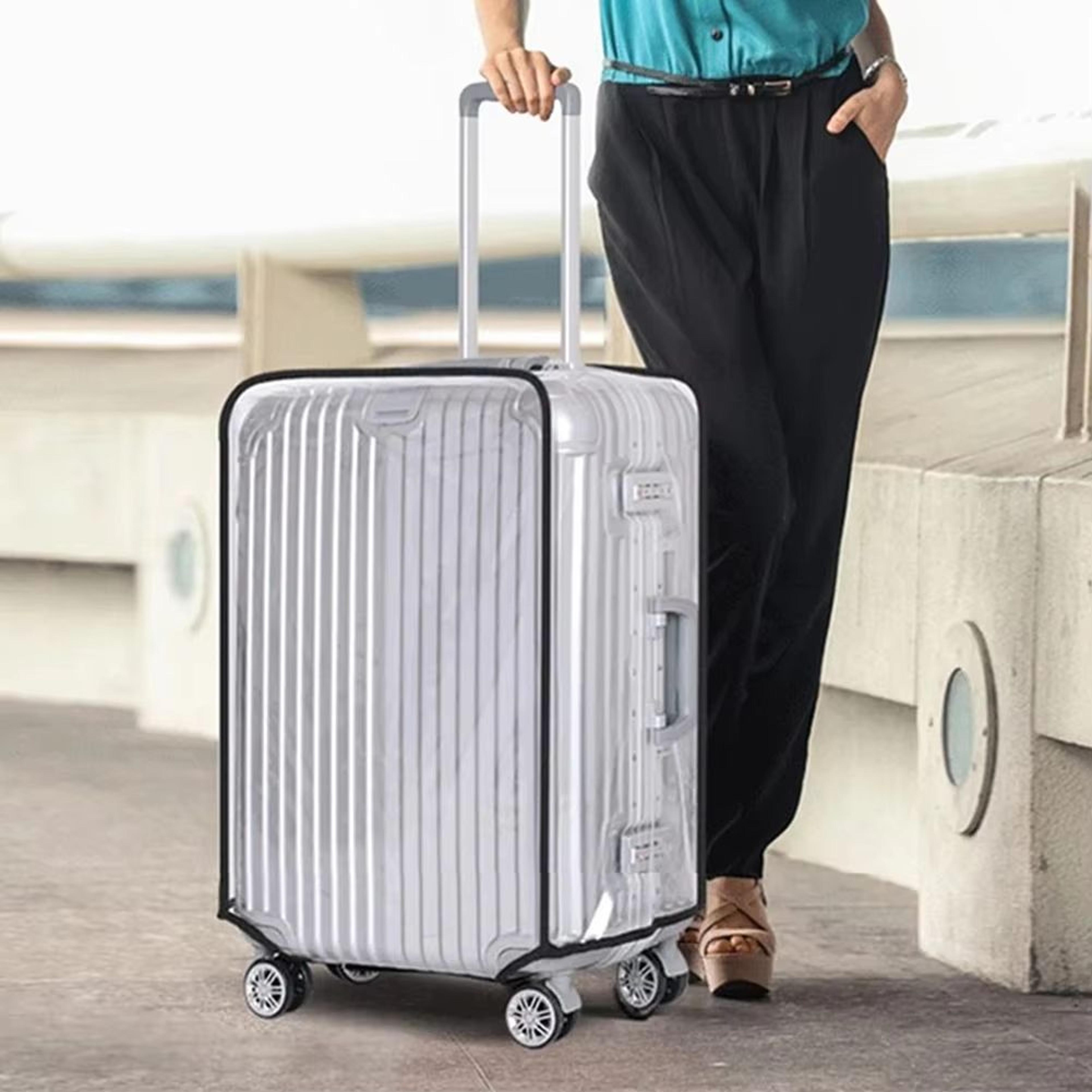 ClearGuard FullTransparent Waterproof Suitcase Cover Durable PVC Travel Luggage Protector 1