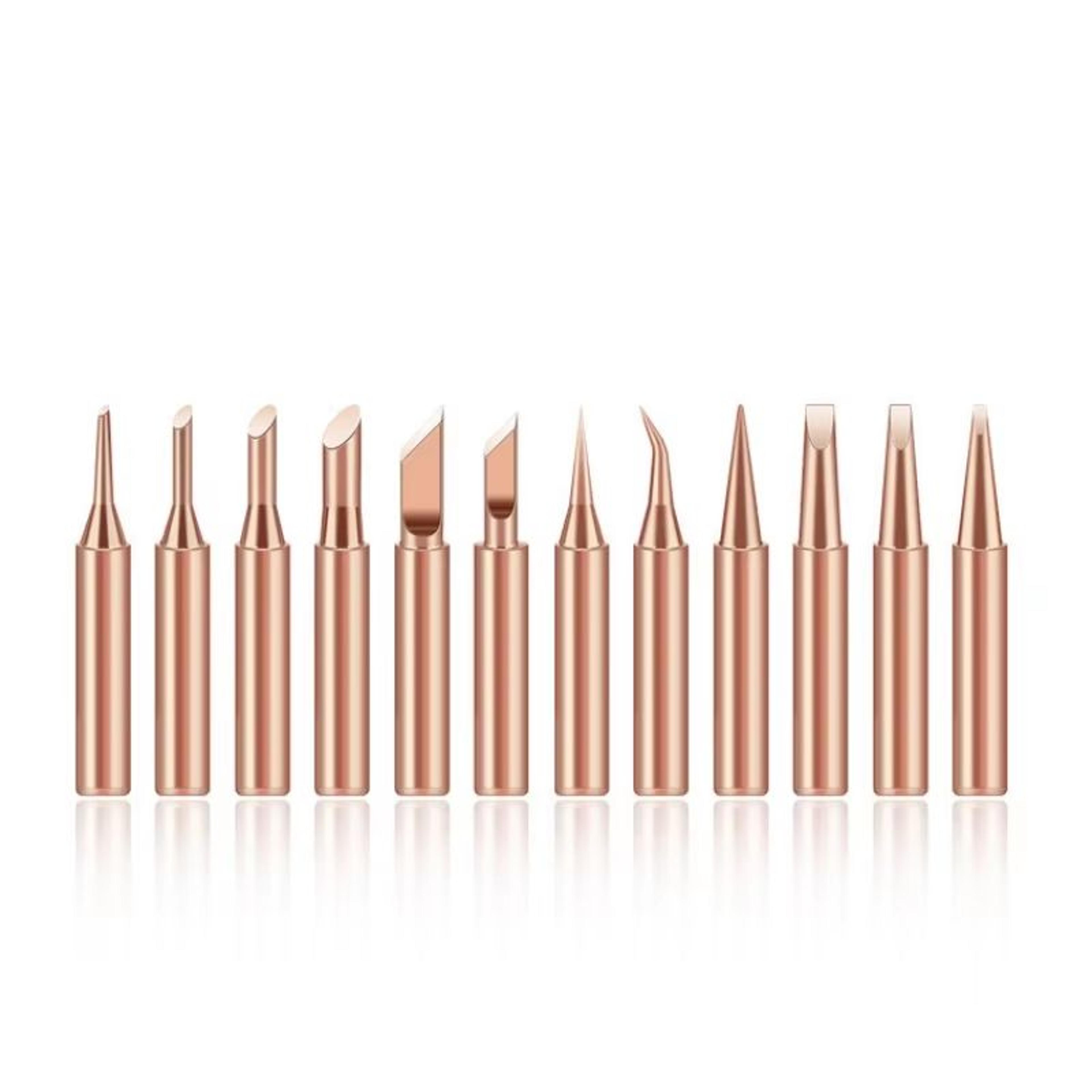 10Piece 900MT Series Pure Copper Soldering Iron Tip Set  LeadFree HighPerformance Replacement Tips  0