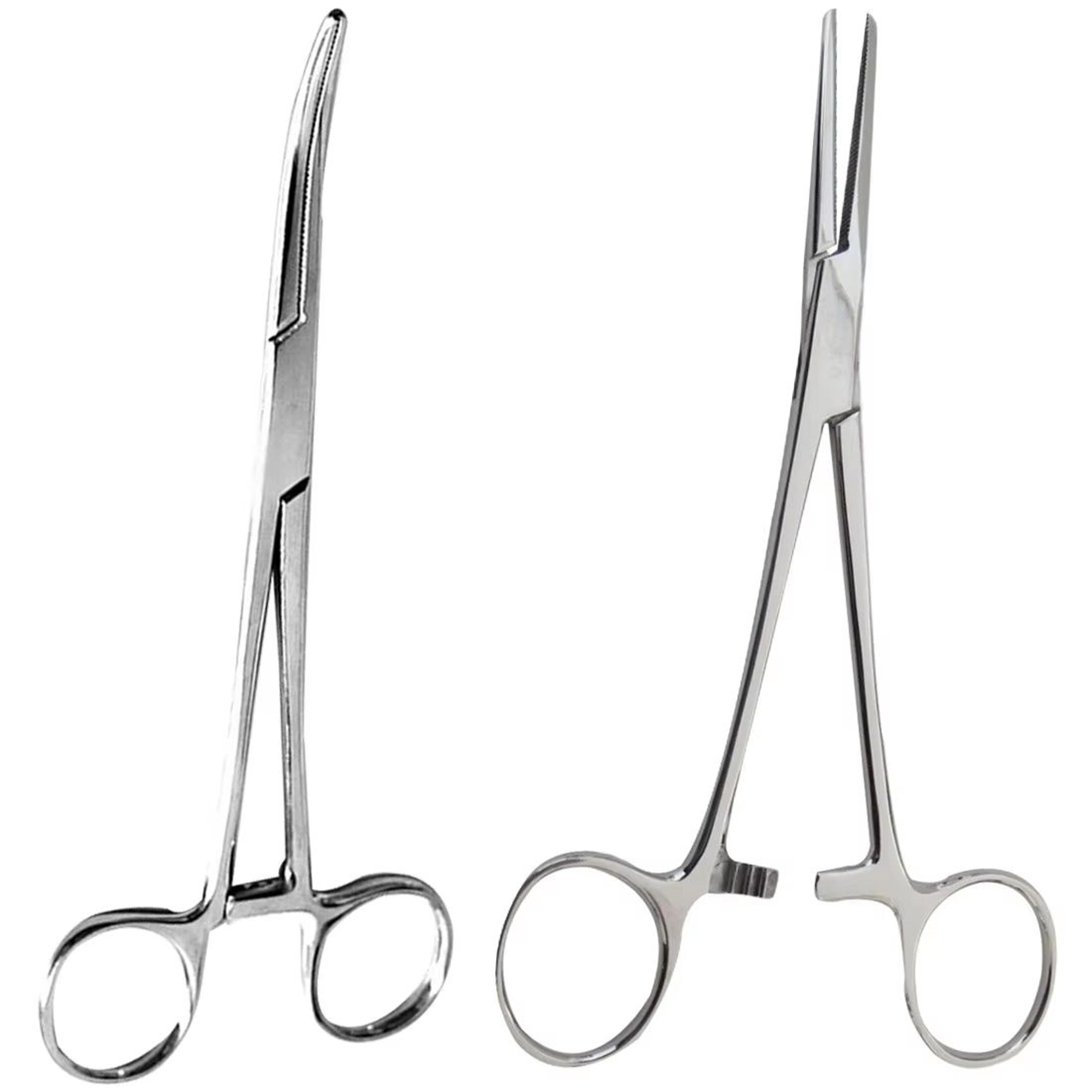 Precision Stainless Steel Locking Hemostatic Forceps  BentNose  Straight Curved Scissors Pliers 161 2